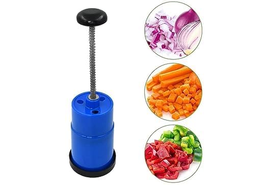 Black Olive Manual Hand Press Onion Cutter - Mini Handy Vegetable Chopper for Onion, Garlic, Tomato & Potato | Easy Kitchen Gadget for Salad Prep, Cooking & Meal Preparation