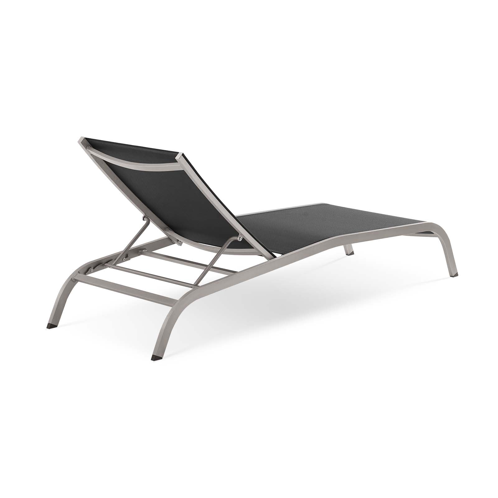 Savannah Outdoor Patio Mesh Chaise Lounge Set of 2 - Breathable Wicker Chaise Lounges for Poolside, Backyard & Garden Relaxation