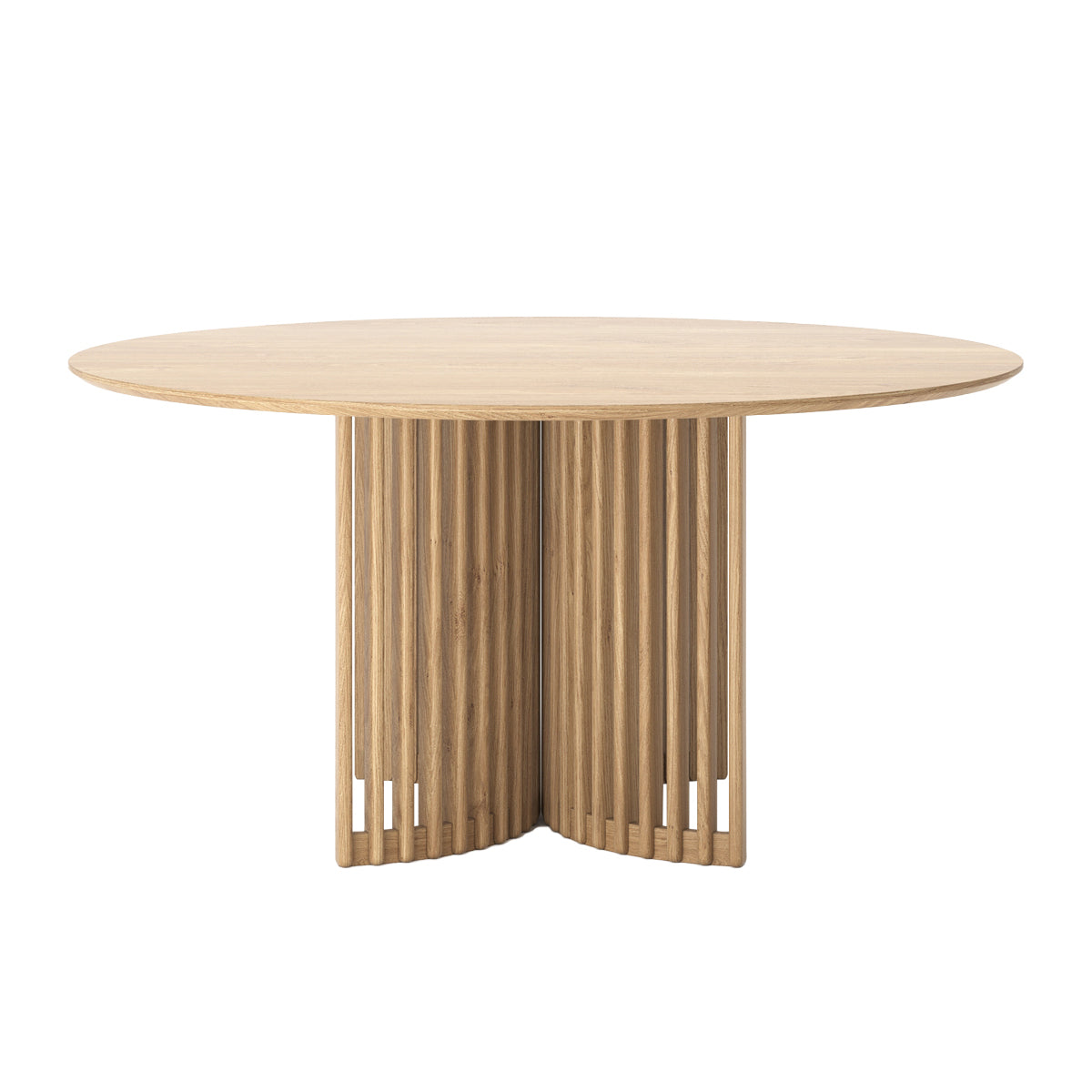 Casablanca Round Dining Table - 150cm Solid Oak Wood - Perfect for Kitchen, Dining Room & Small Spaces - Elegant & Durable Home Furniture