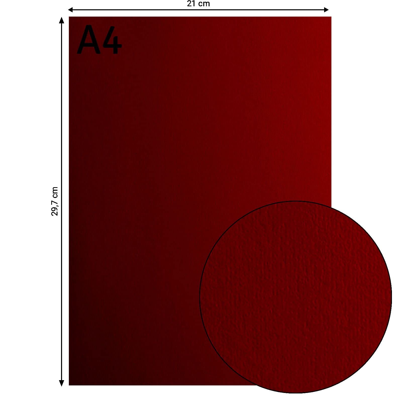Vaessen Creative Florence Smooth Cardstock - Ruby Red, 216 GSM, 10 Sheets A4 Size for Scrapbooking, Card Making, Die Cutting & Paper Crafts | Perfect for DIY Projects, Wedding Invitations & Home Decor
