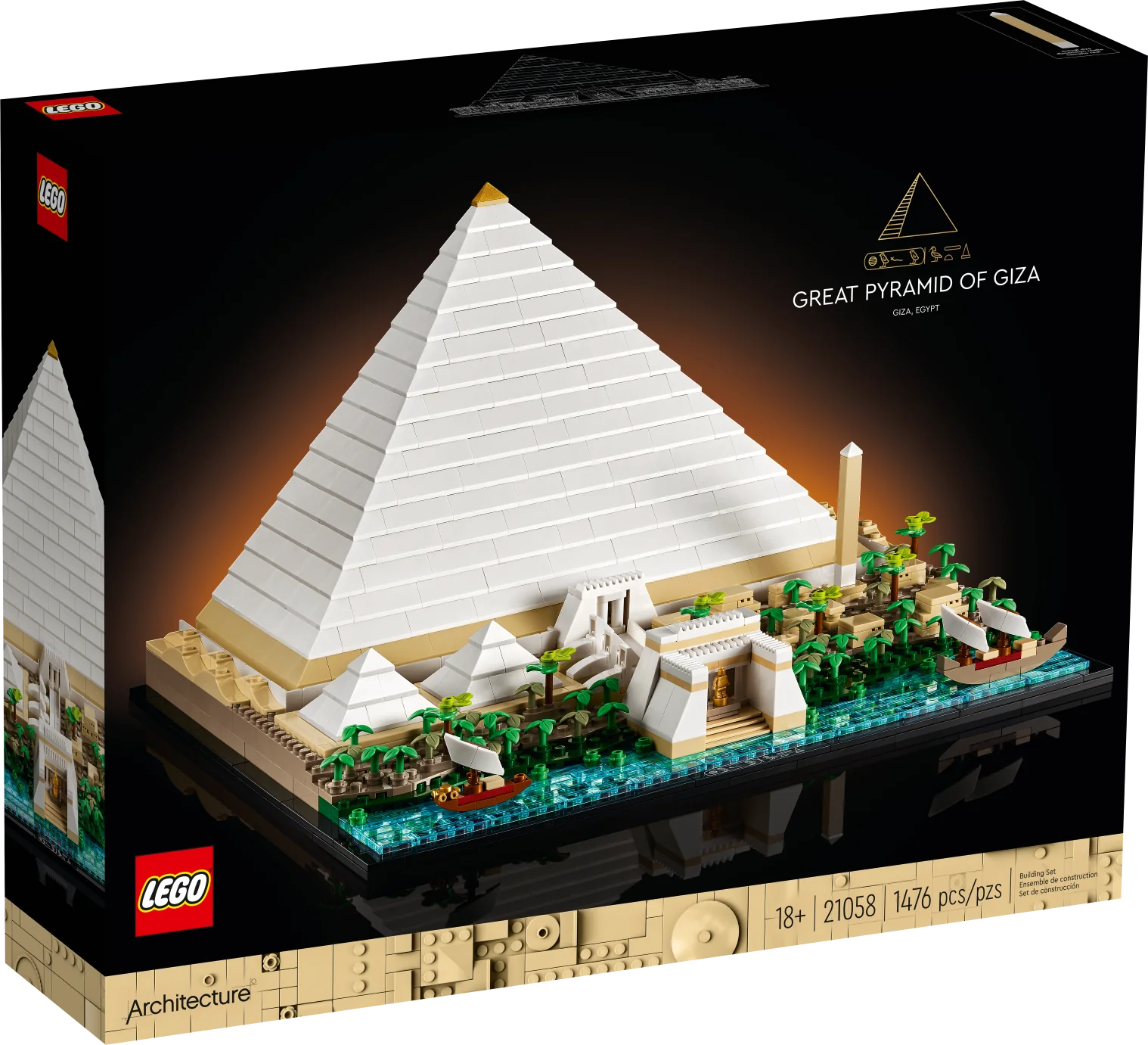 LEGO® Architecture Great Pyramid of Giza Building Set - Collectible Model Kit for Adults & Kids - Perfect for Home Decor, Office Display & Educational STEM Toy