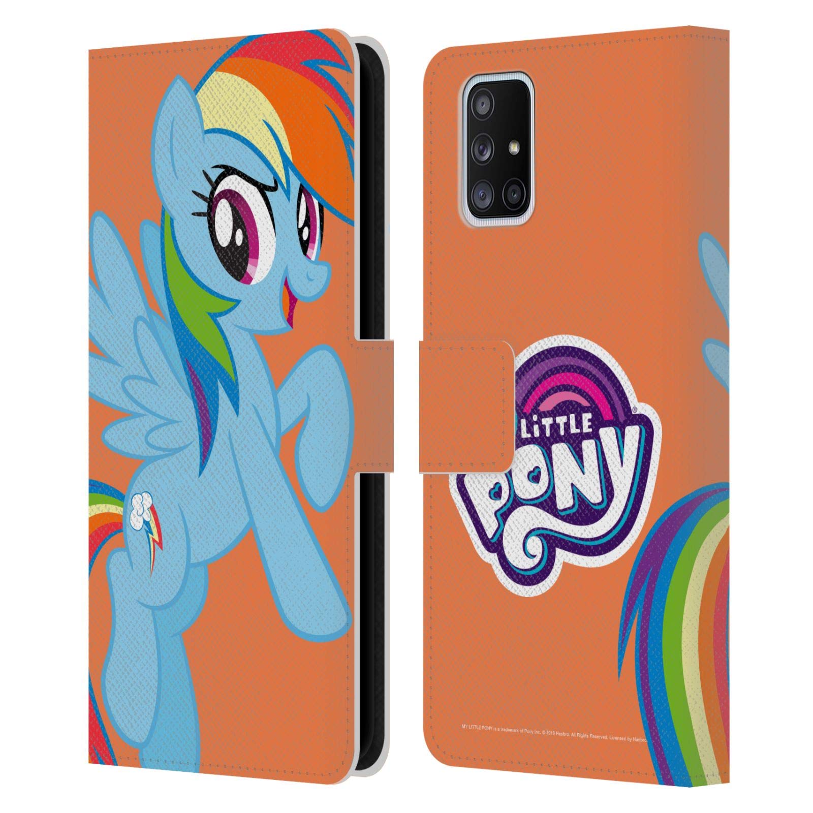 Officially Licensed My Little Pony Rainbow Dash Leather Book Wallet Case for Samsung Galaxy A51 5G (2020) - Cute Protective Cover for School, Work & Travel