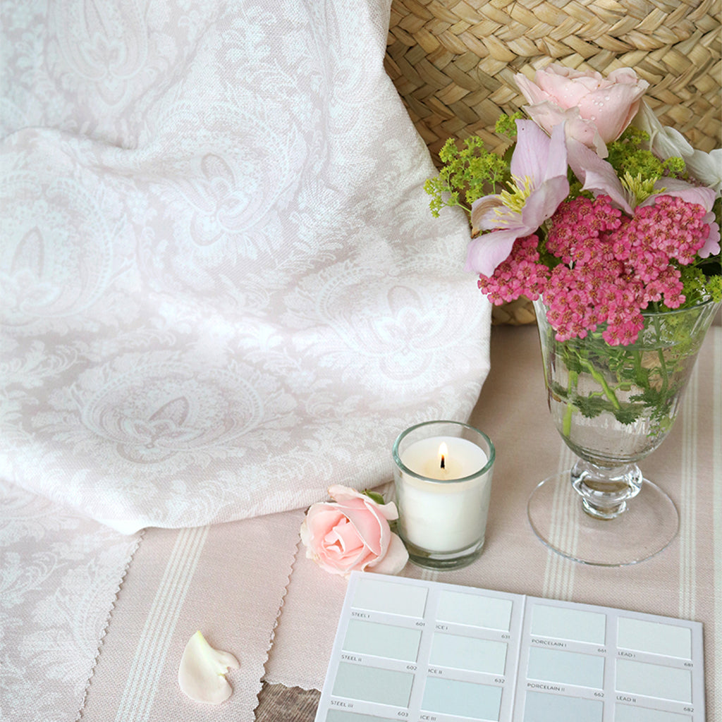 Highcliffe Linen Fabric - Premium Rothesay Rose Pattern for Home Decor, Upholstery & DIY Crafts | Soft & Durable 100% Linen Material for Curtains, Pillows & Table Runners