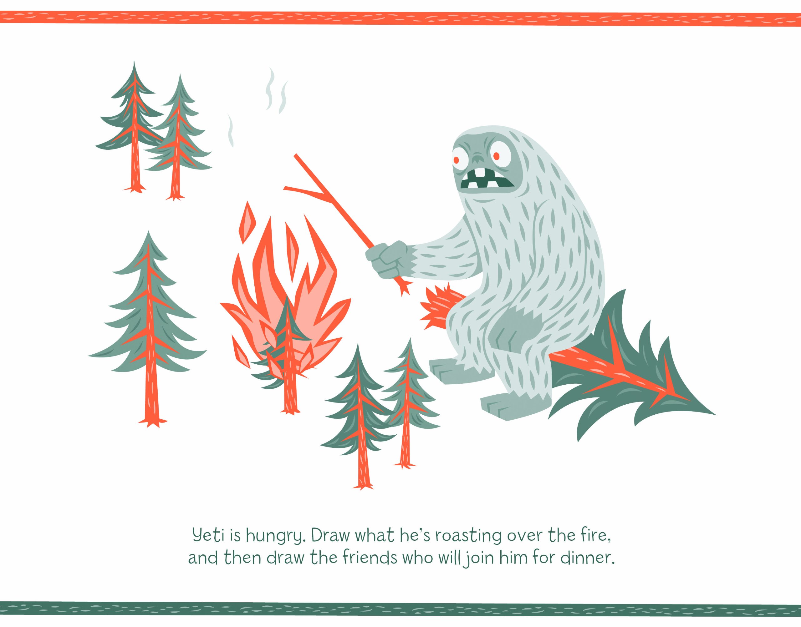 GAMAGO Yeti & Friends Waterproof Placemats for Dining Table - Fun & Durable Table Mats for Kids, Adults, Family Meals, Parties, and Home Decor