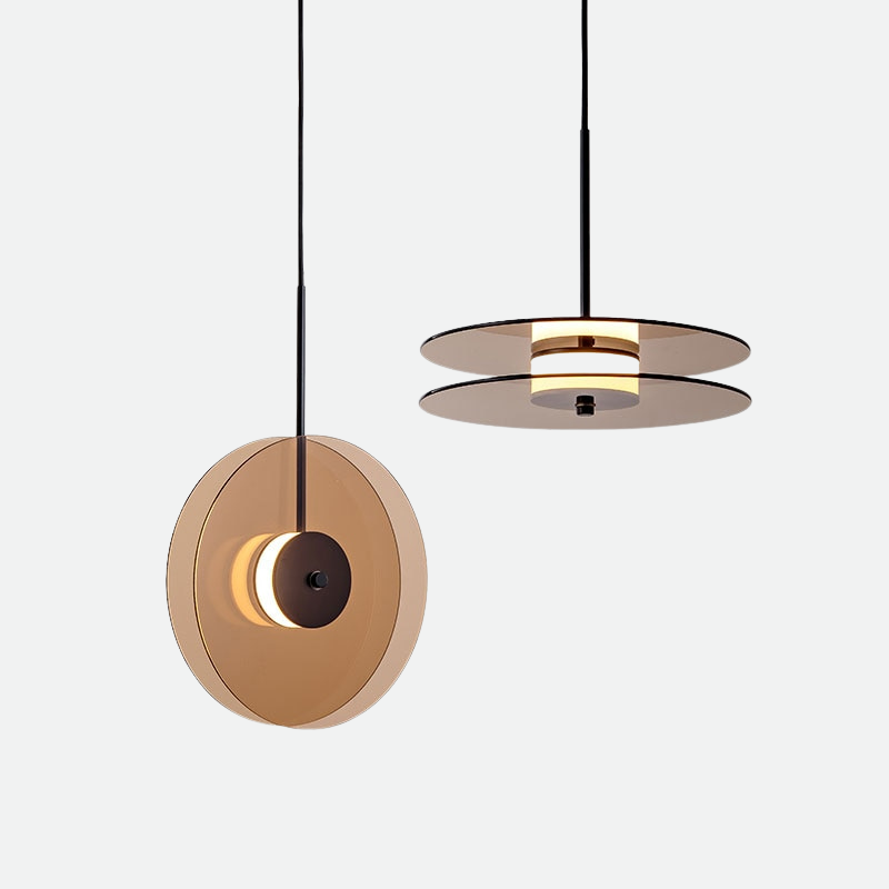 Yon Glass Pendant Lights - Modern Hanging Chandelier for Dining Room, Kitchen Island & Bedroom Lighting