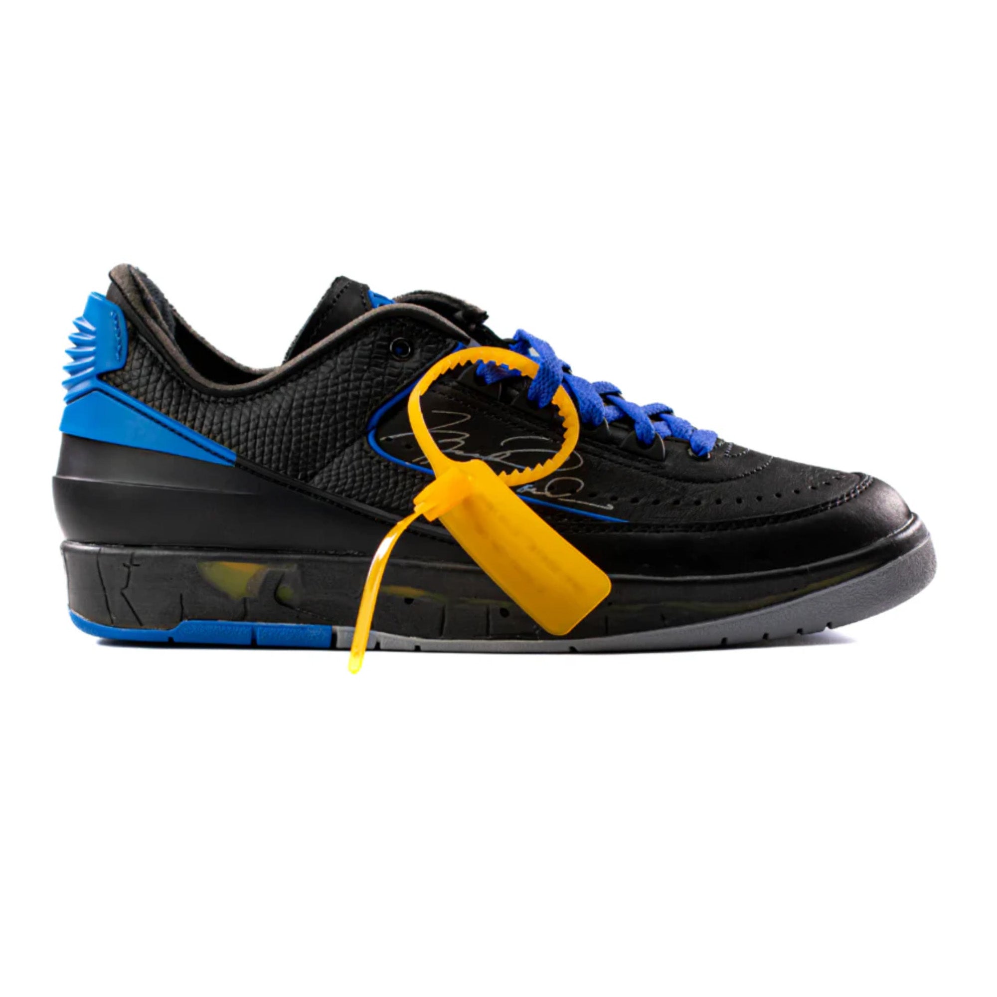 Air Jordan 2 Retro Low SP x Off-White 'Black Blue' Sneakers - Men's Basketball Shoes 2021 Edition | Streetwear Fashion & Casual Wear