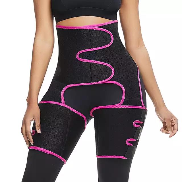 Adjustable Sports Waist Belt with Leg Straps - One Piece Girdle for Running, Gym & Workout - Perfect for Fitness Training & Outdoor Activities