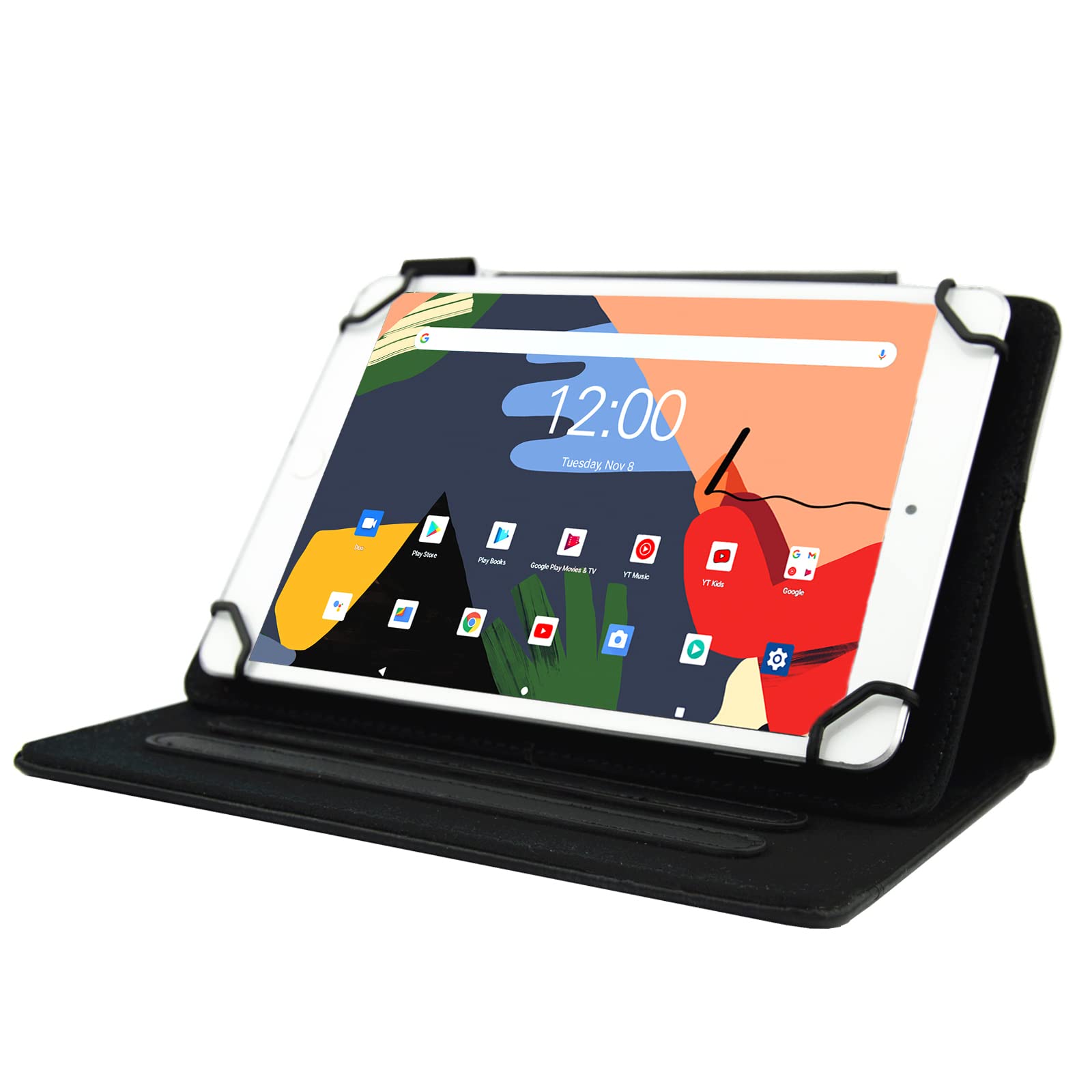 10 Inch Universal Tablet Case - Premium Leather Cover for iPad, iPad Air, Samsung, Pritom, ZZB & More - Durable Protection for 10