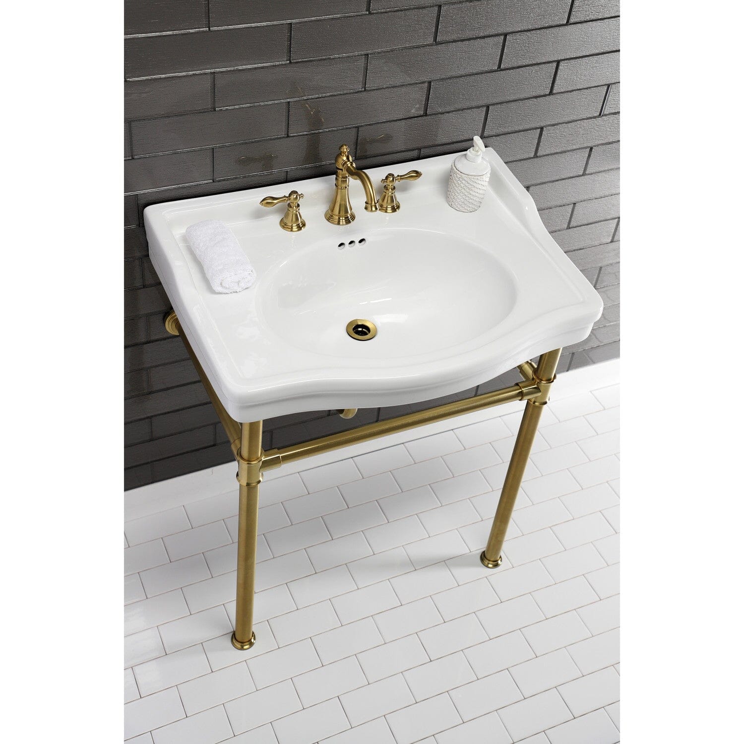 Stainless Steel Console Sink Legs - Heavy Duty Adjustable Bathroom Vanity Supports for Modern Farmhouse & Industrial Style - Perfect for Bathroom, Laundry Room & Kitchen Remodeling