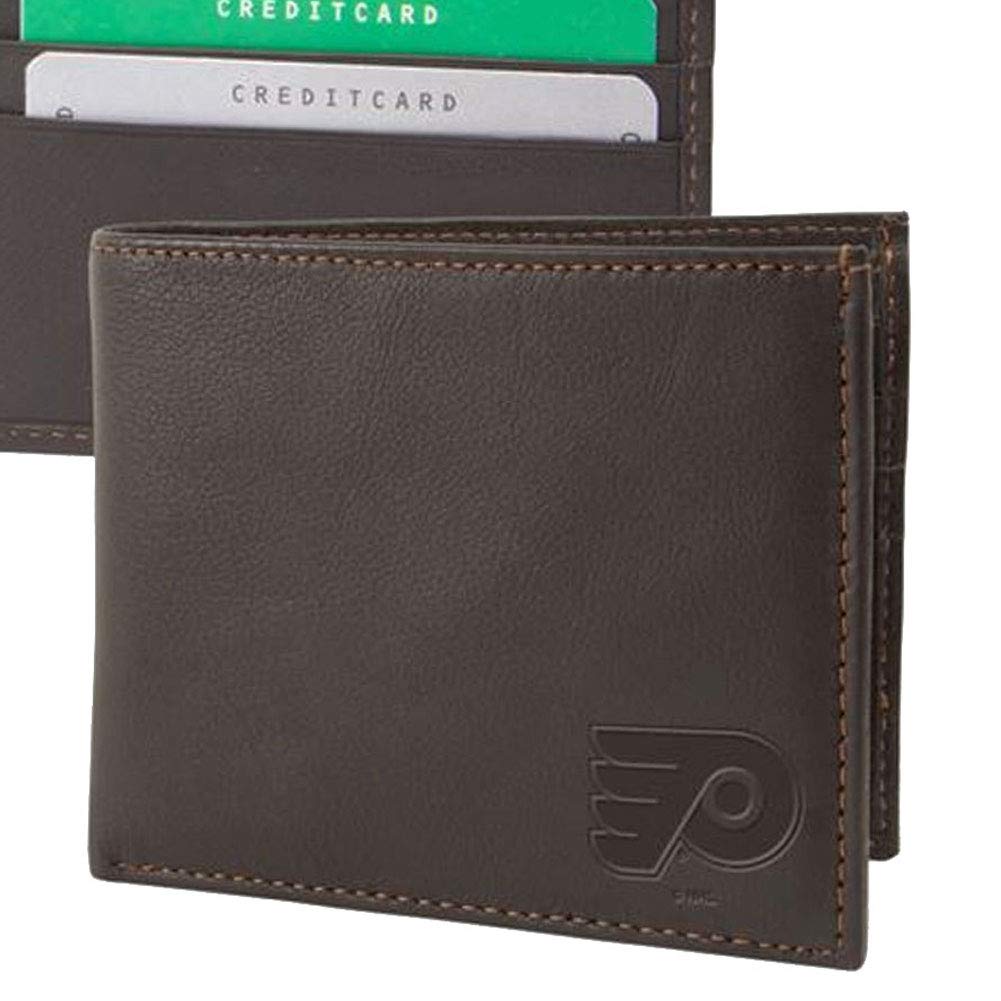 Detroit Red Wings NHL Brown Leather Billfold Wallet with RFID Blocking - Officially Licensed Men's Wallet for Cash & Cards - Perfect for Gifts, Travel, and Everyday Use