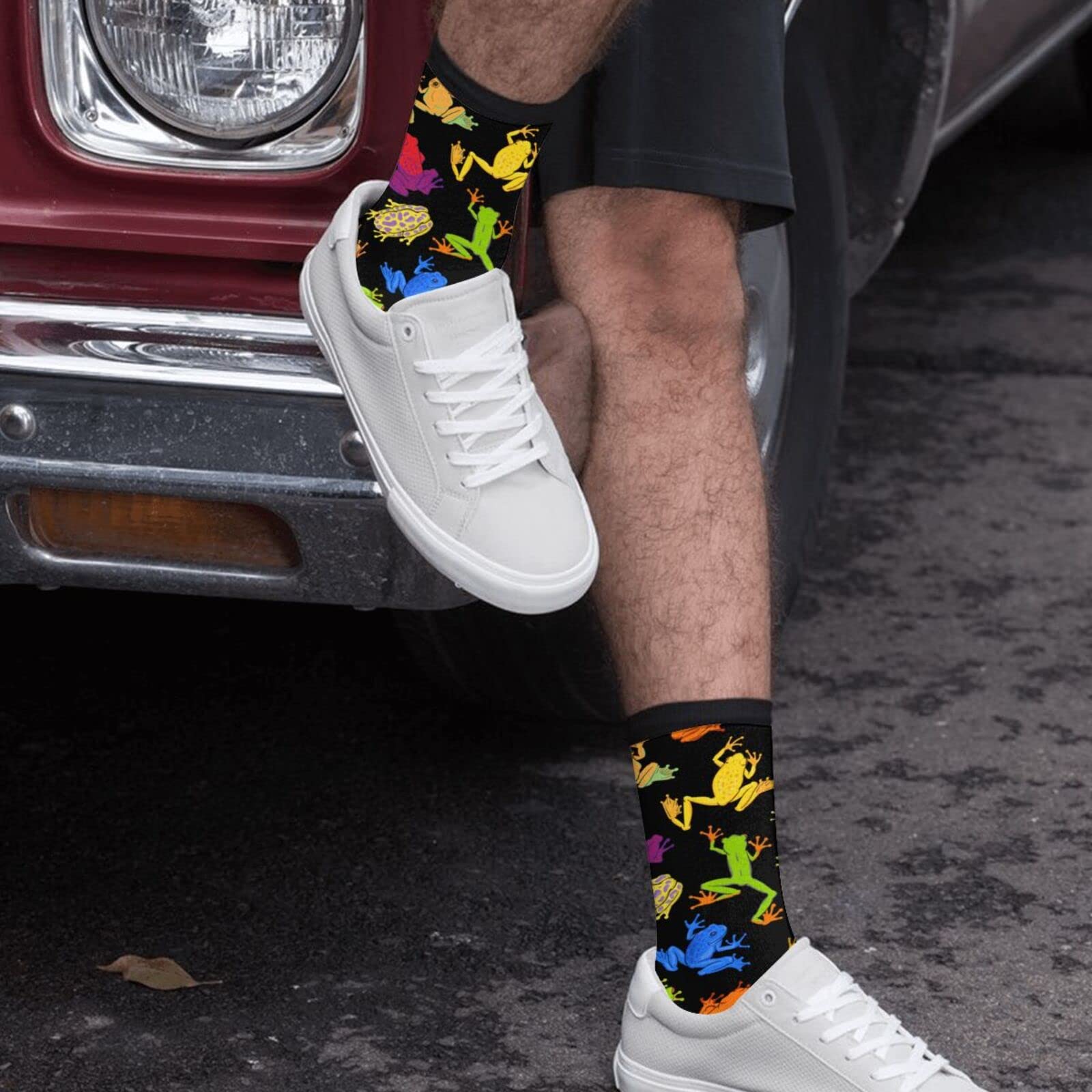 YISHOW Funny Crazy Novelty Crew Socks for Men & Women - Cool Comfortable Cotton Socks for Everyday Wear, Gifts, and Costume Parties