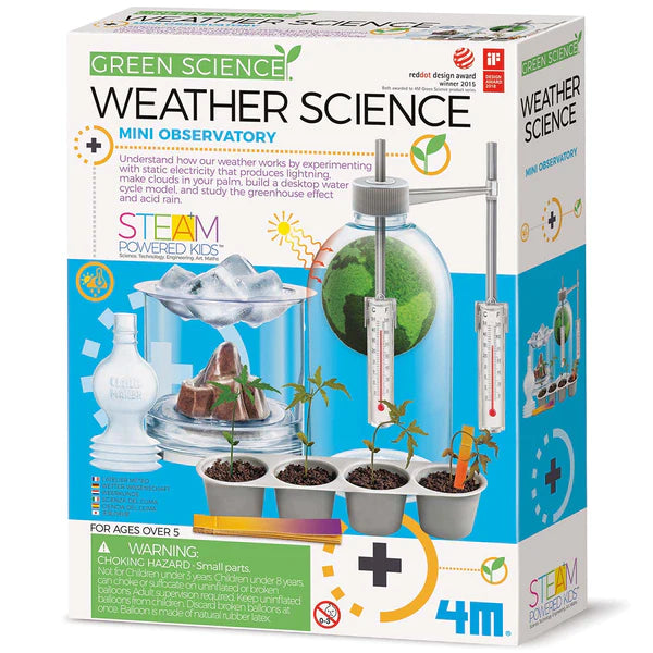 Green Science Weather Science Kit for Kids - STEM Educational Toy, Learn About Climate & Meteorology - Perfect for Classroom, Homeschool & Outdoor Learning Activities