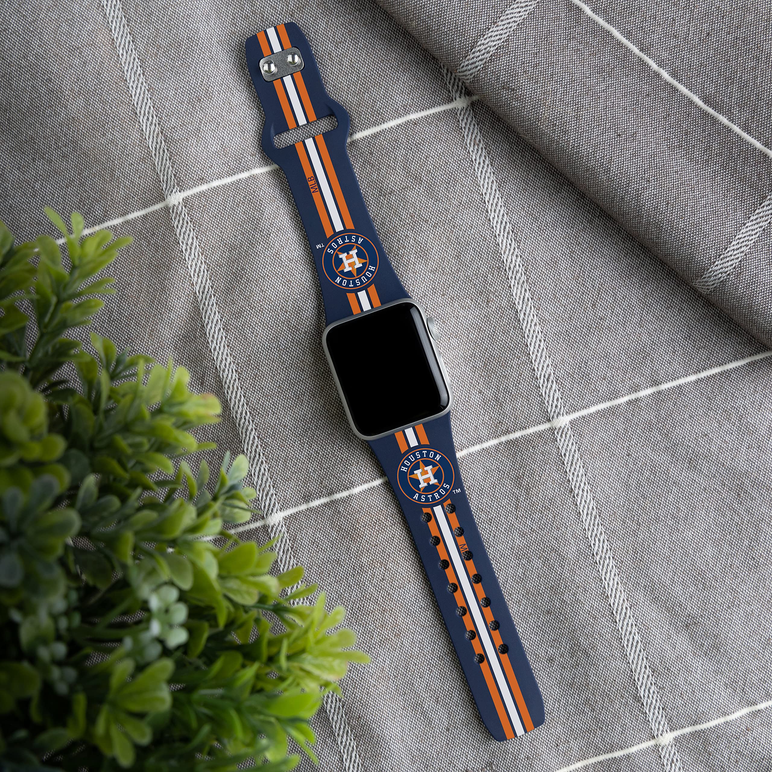 Houston Astros Apple Watch Band - Premium HD Game Time Sports Strap for Apple Watch Series 1/2/3/4/5/6/7/8/SE - Perfect for Baseball Fans, Workouts & Game Day Accessories