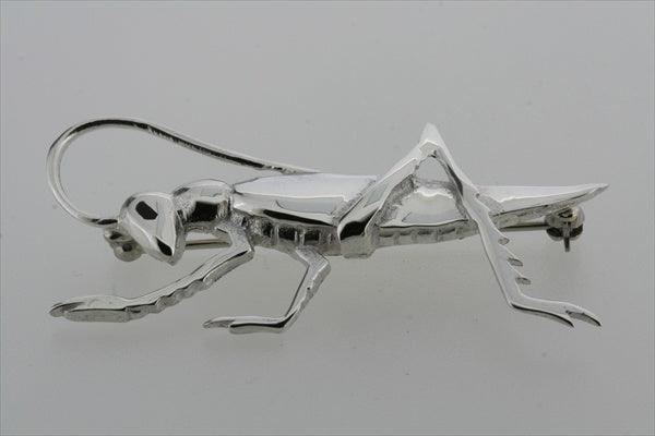 Authentic Sterling Silver Cricket Pin - Elegant Jewelry for Sports Fans & Nature Lovers | Perfect for Lapels, Hats & Gift Giving