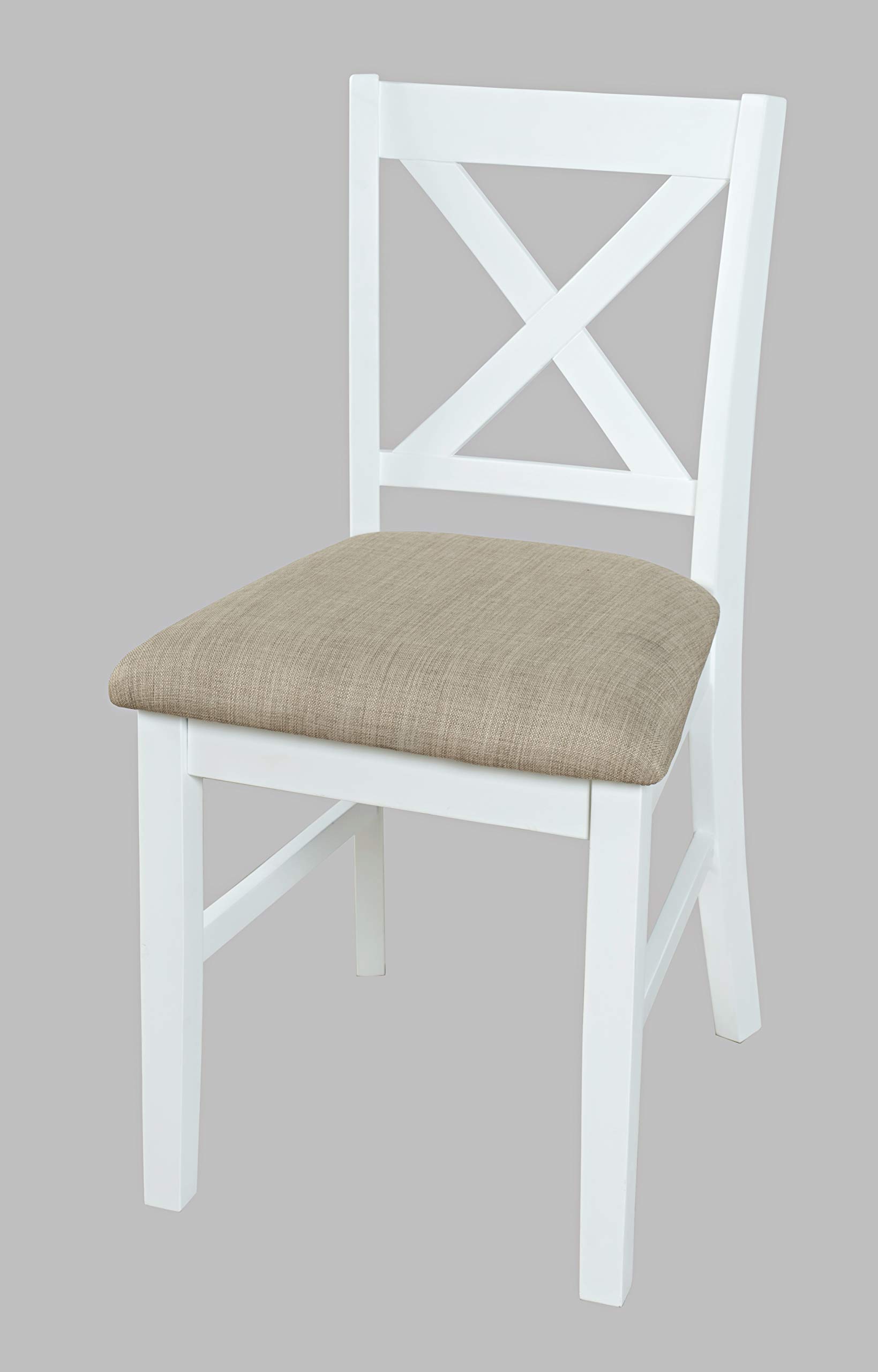 Jofran Hobson Modern White USB Charging Computer Desk and Chair Set - Perfect for Home Office, Study, and Workspace Organization