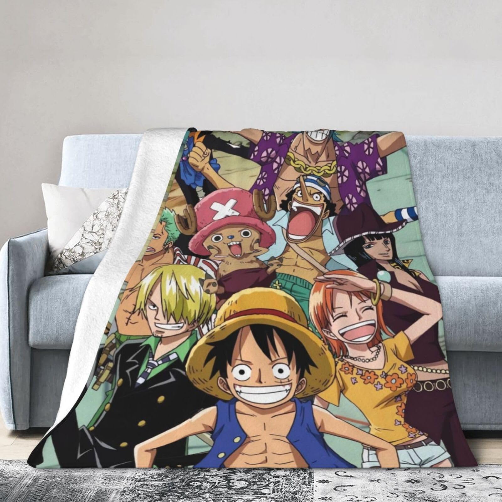 Soft Anime Anti-Pilling Flannel Plush Blanket for Boys & Girls | 60x50 Inch Cozy Throw | Birthday Gift & Autumn Bedding | Perfect for AC Rooms, Movie Nights & Dorm Decor