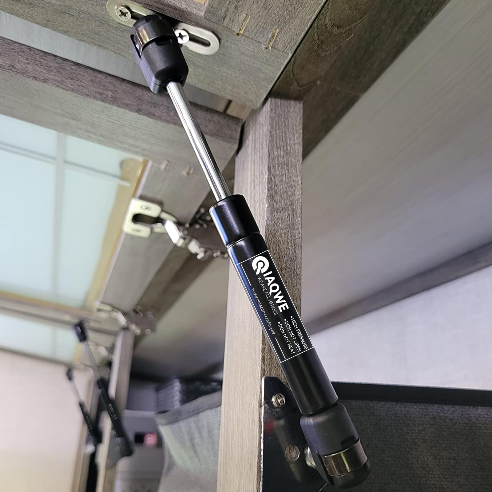 8 Inch 40LB/178N Gas Struts Spring Shocks - Lift Support for RV Cabinet Doors, Storage Toolbox, Toy Box & Sentry Safe Lid (2 Pack) - Heavy Duty Lightweight Hydraulic Shocks for Smooth Opening & Closing