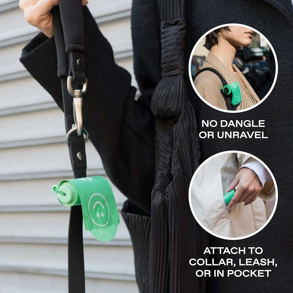 Eco-Friendly Dog Poop Bag Dispenser with 15 Biodegradable Waste Bags - Perfect for Walking, Hiking & Park Cleanup