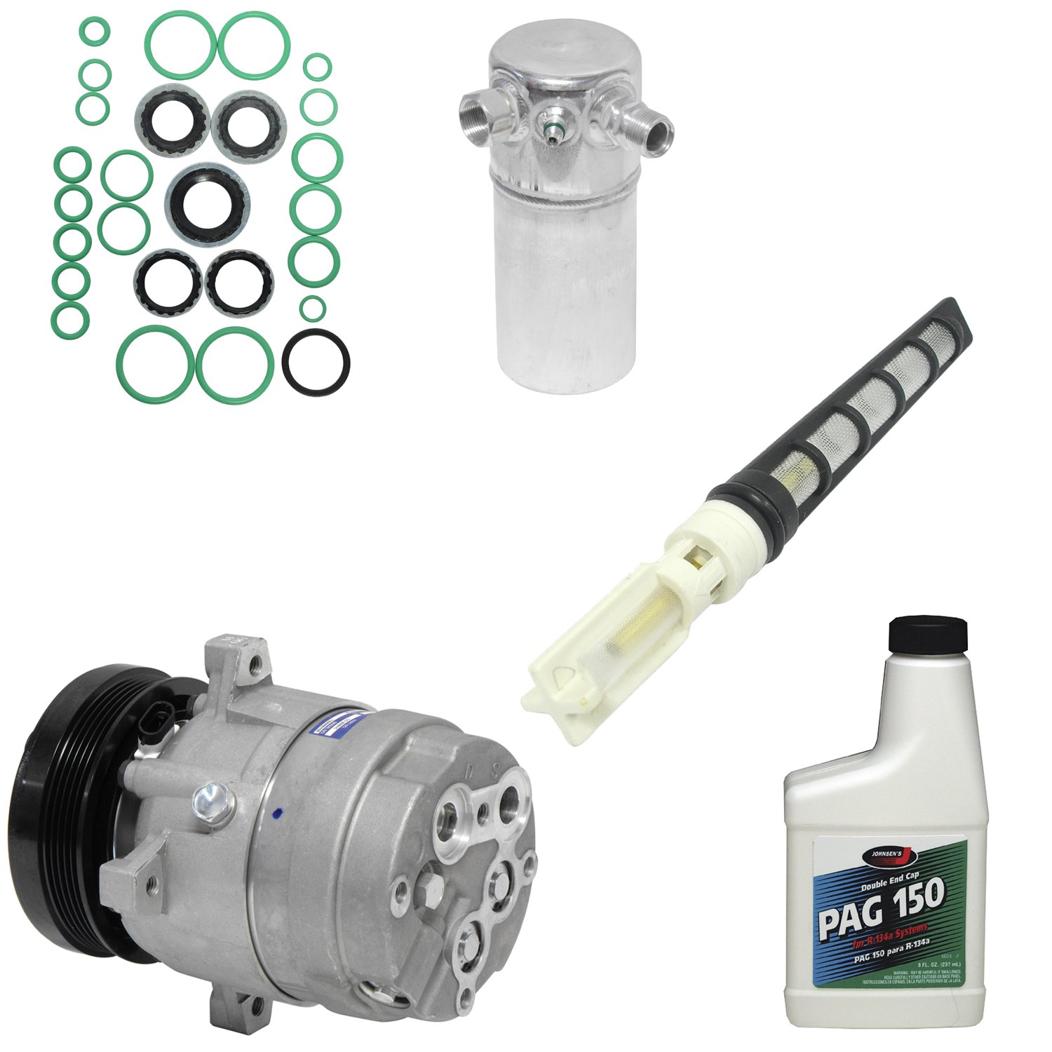 Universal Air Conditioner KT 3156 A/C Compressor and Component Kit - Compatible with Multiple Car Models - Perfect for AC Repair & Maintenance