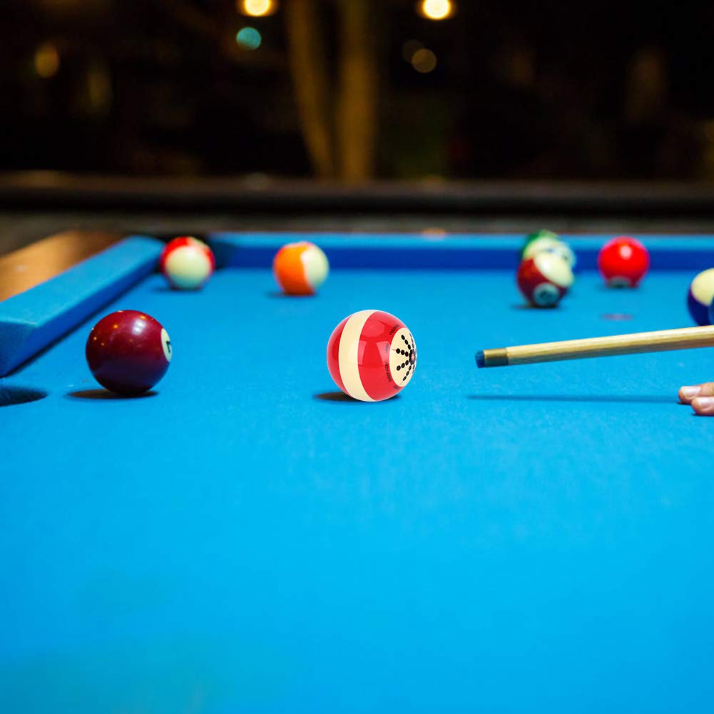 Keenso Standard Pool Cue Ball with Lines & Dots - Professional Billiard Training Accessory for American 8-Ball - Perfect for Home Practice, Bar Games & Pool Hall Training