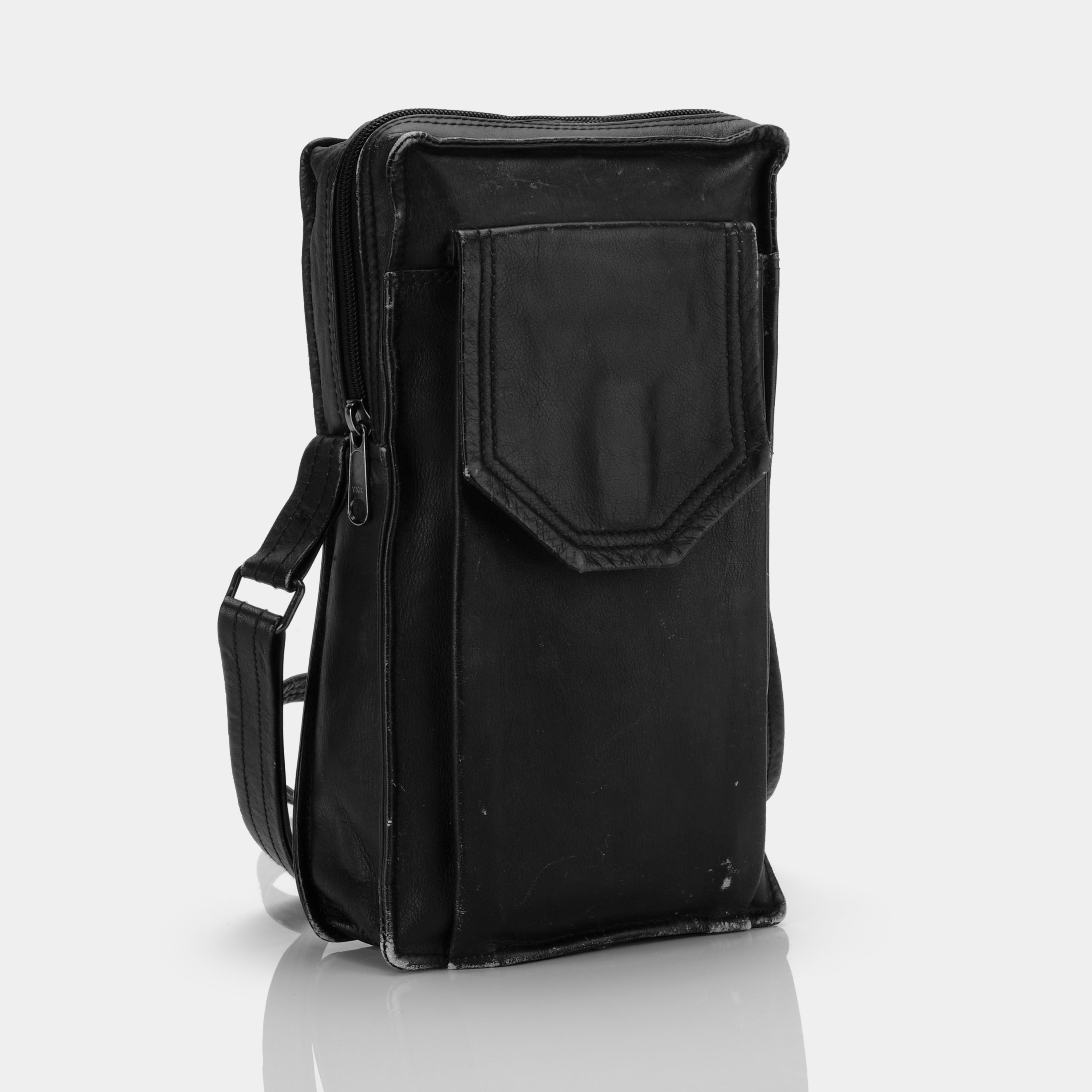 Premium Black Leather SLR 680 Instant Camera Bag - Vintage Style Protection for Polaroid & Fujifilm Instax Cameras - Perfect for Travel, Weddings & Everyday Photography