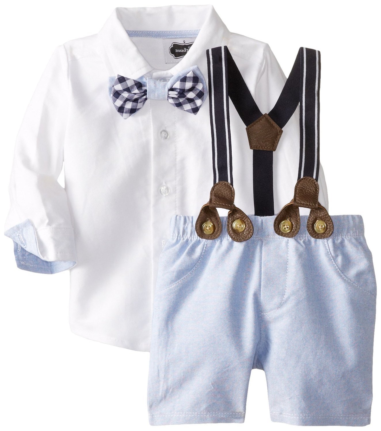 Mud Pie Baby Boys' Suspender Short Set - Cute & Stylish Outfit for Toddlers - Perfect for Playdates, Parties & Photo Shoots