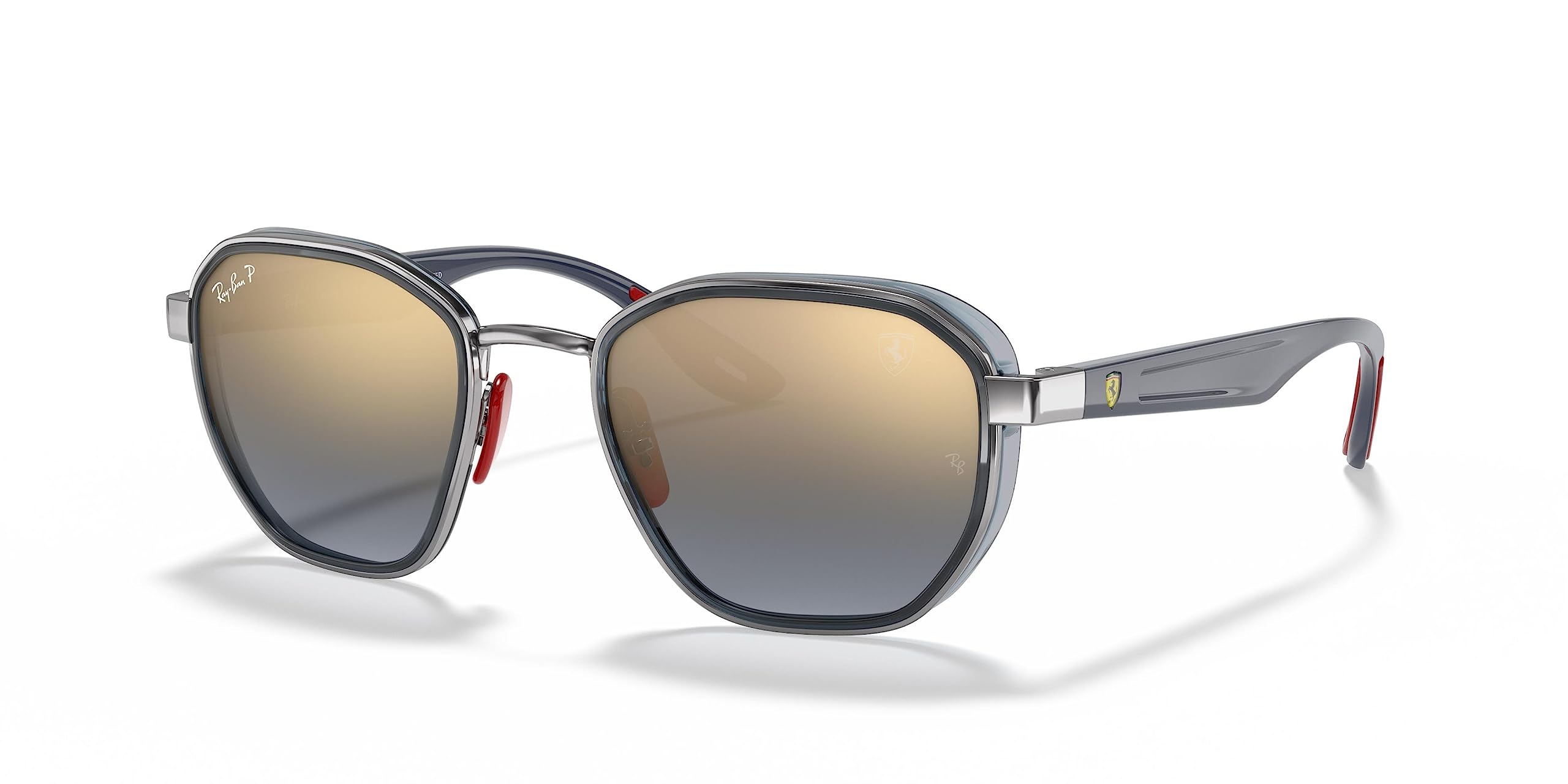 Ray-Ban RB3674M Scuderia Ferrari Collection Round Sunglasses for Men & Women – Polarized UV Protection Aviator Shades for Driving, Sports & Outdoor Activities