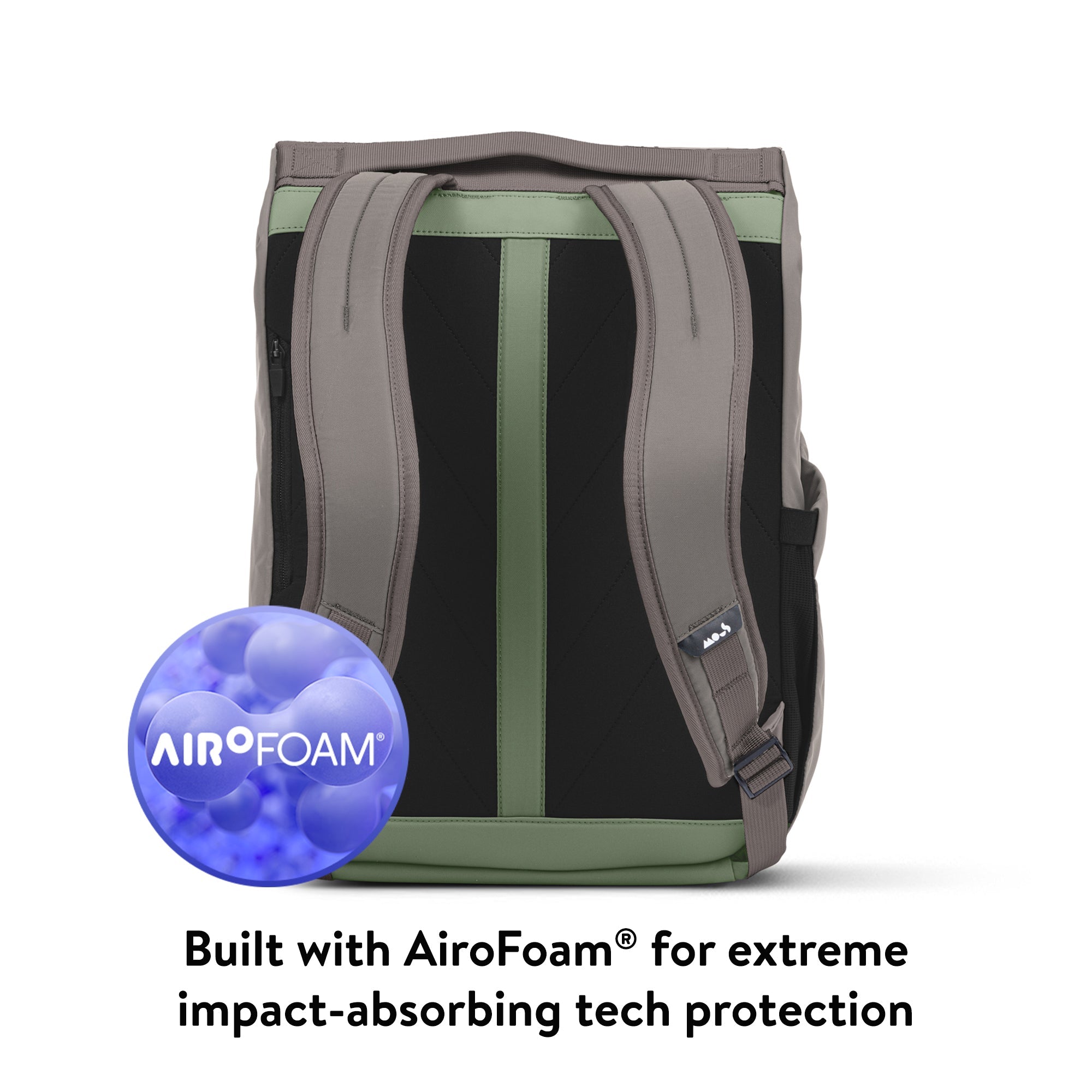 Flap Backpack with AiroFoam® Technology - Lightweight & Comfortable Sage Green Backpack for School, Travel & Outdoor Adventures