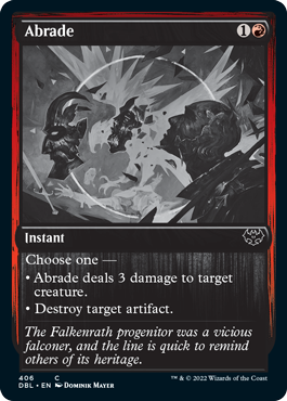 Abrade MTG Card - Innistrad: Double Feature | Instant Spell for Creature & Artifact Removal | Perfect for Commander & Standard Decks