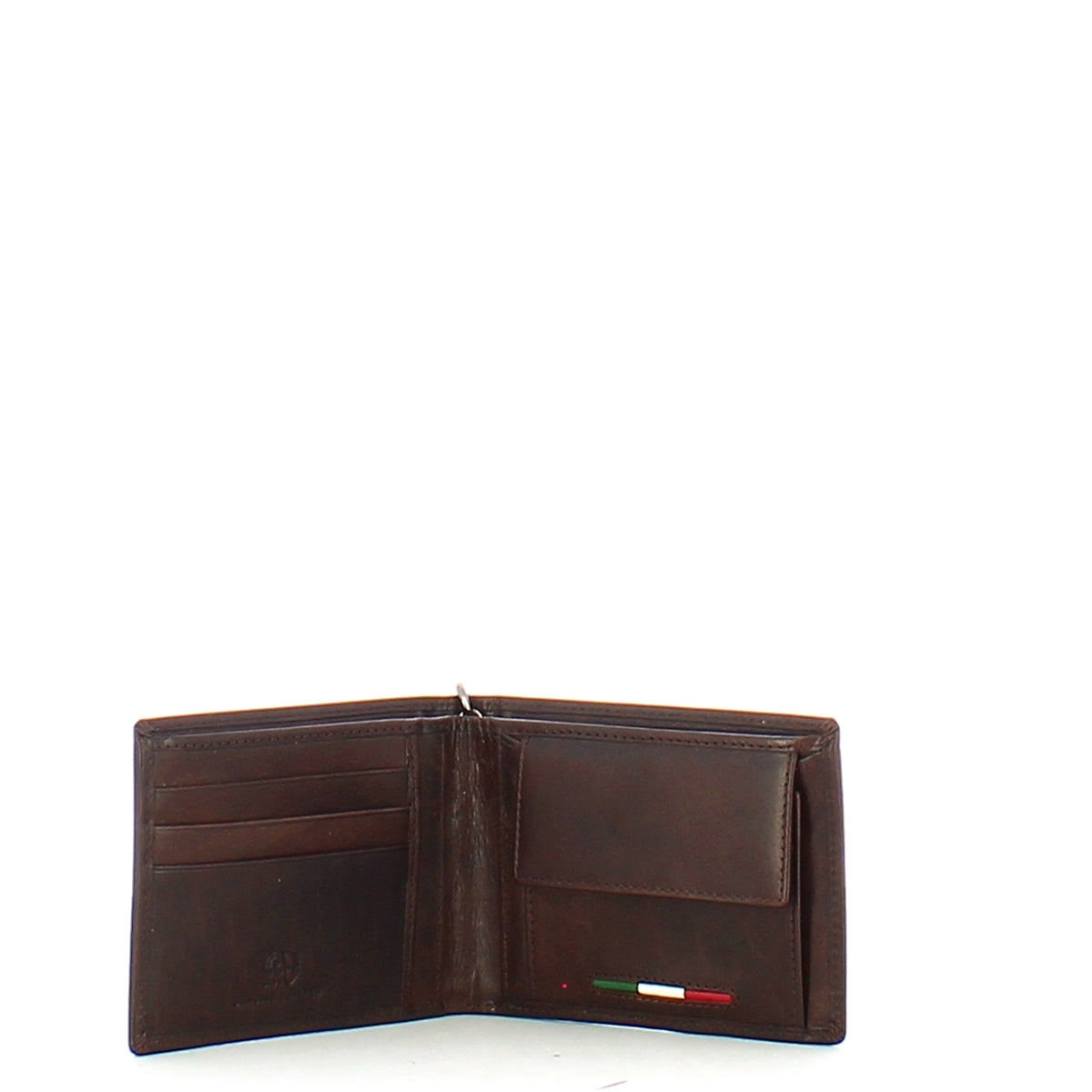 Aeronautica Militare AM172 MORO Leather Wallet with Chain & Coin Pouch - Stylish Bifold Wallet for Men, Perfect for Everyday Carry & Travel Accessories