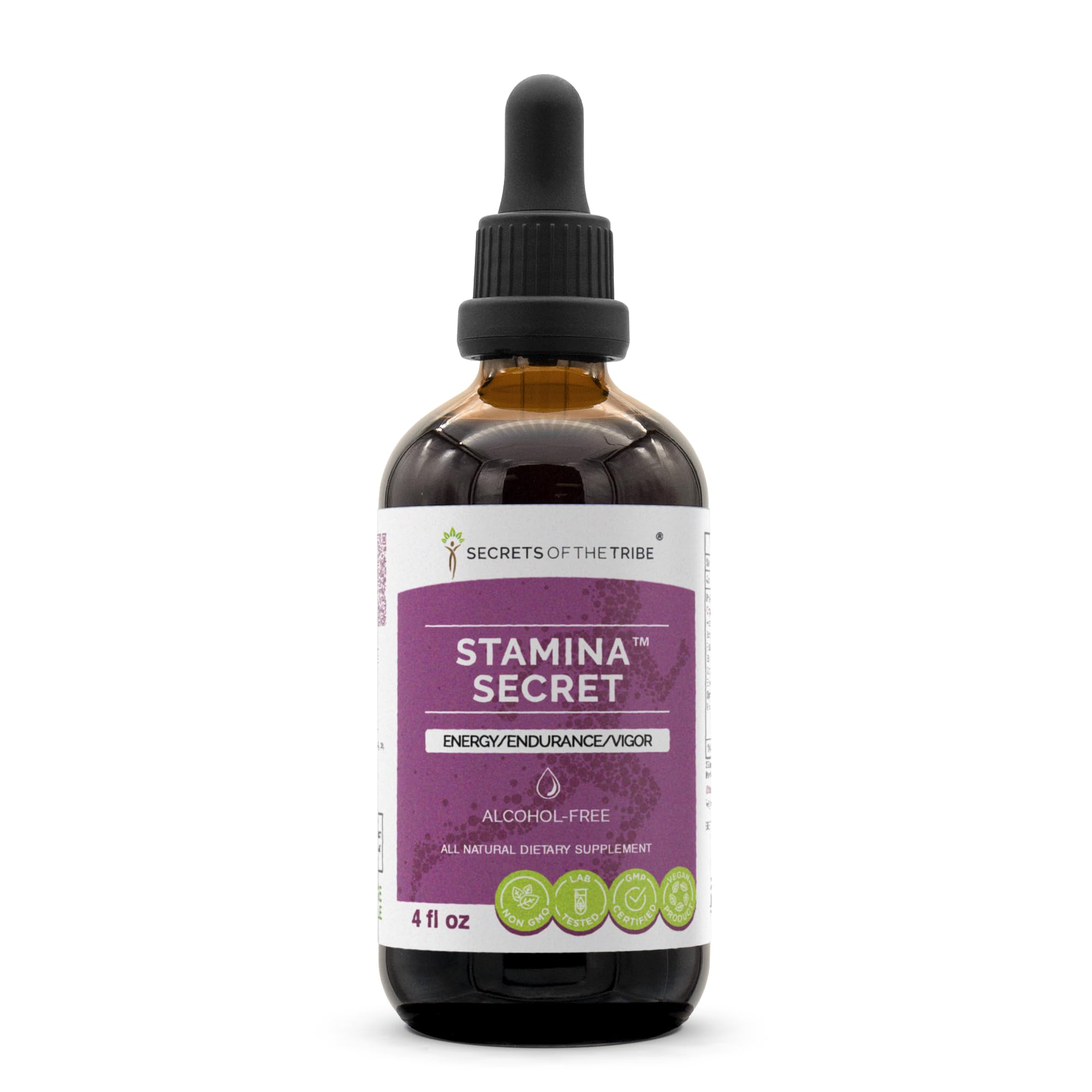 Alcohol-Free Stamina Secret Herbal Extract with Maca, Schisandra, Siberian Ginseng & Horny Goat Weed - Natural Energy Booster for Workout, Focus & Vitality (4 fl oz) | Supports Endurance, Mental Clarity & Sexual Wellness