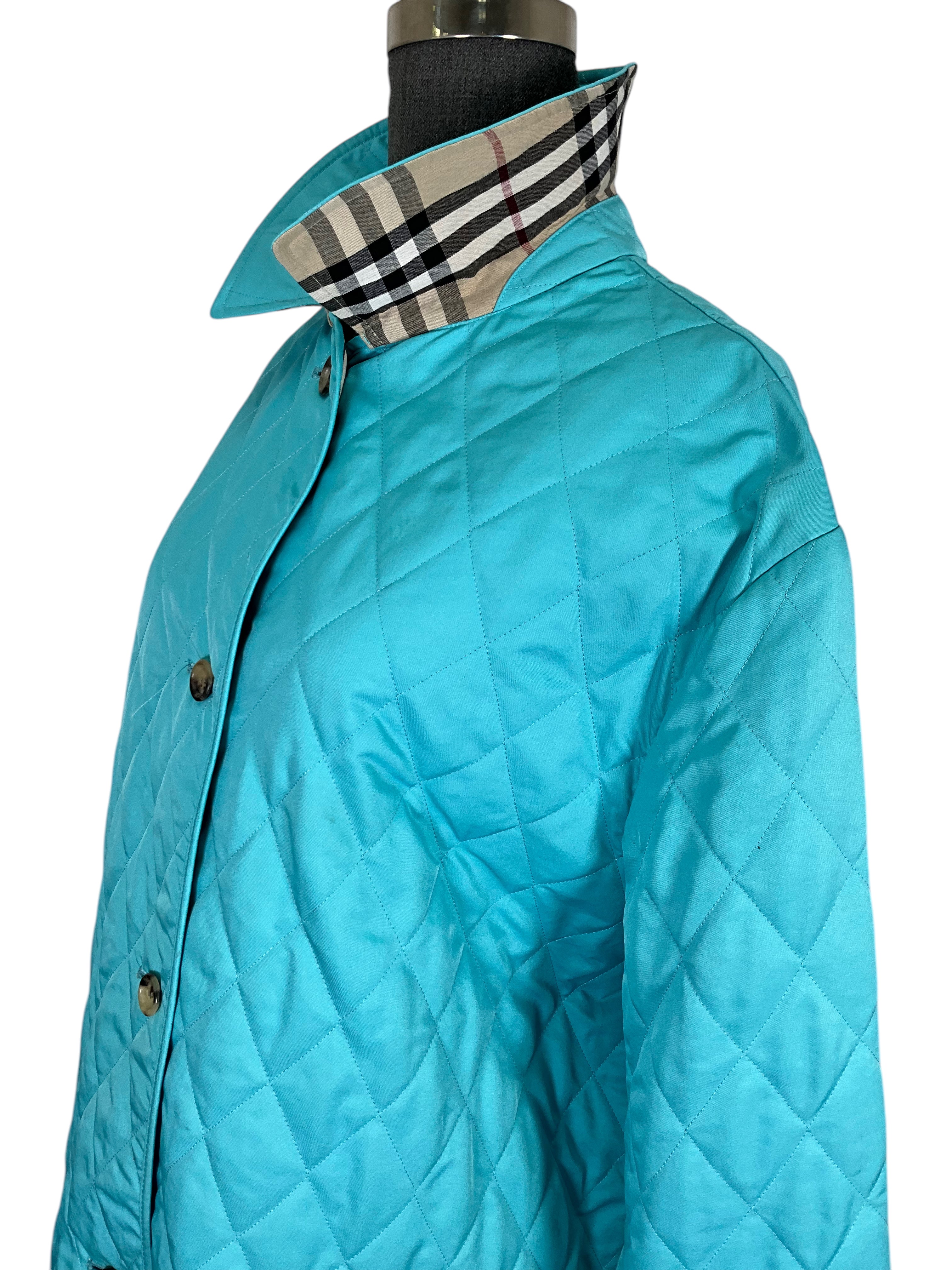 Burberry London Diamond Quilted Jacket for Women - Size Large (L) - Luxury Quilted Coat for Fall & Winter, Perfect for Office, Travel & Casual Outings