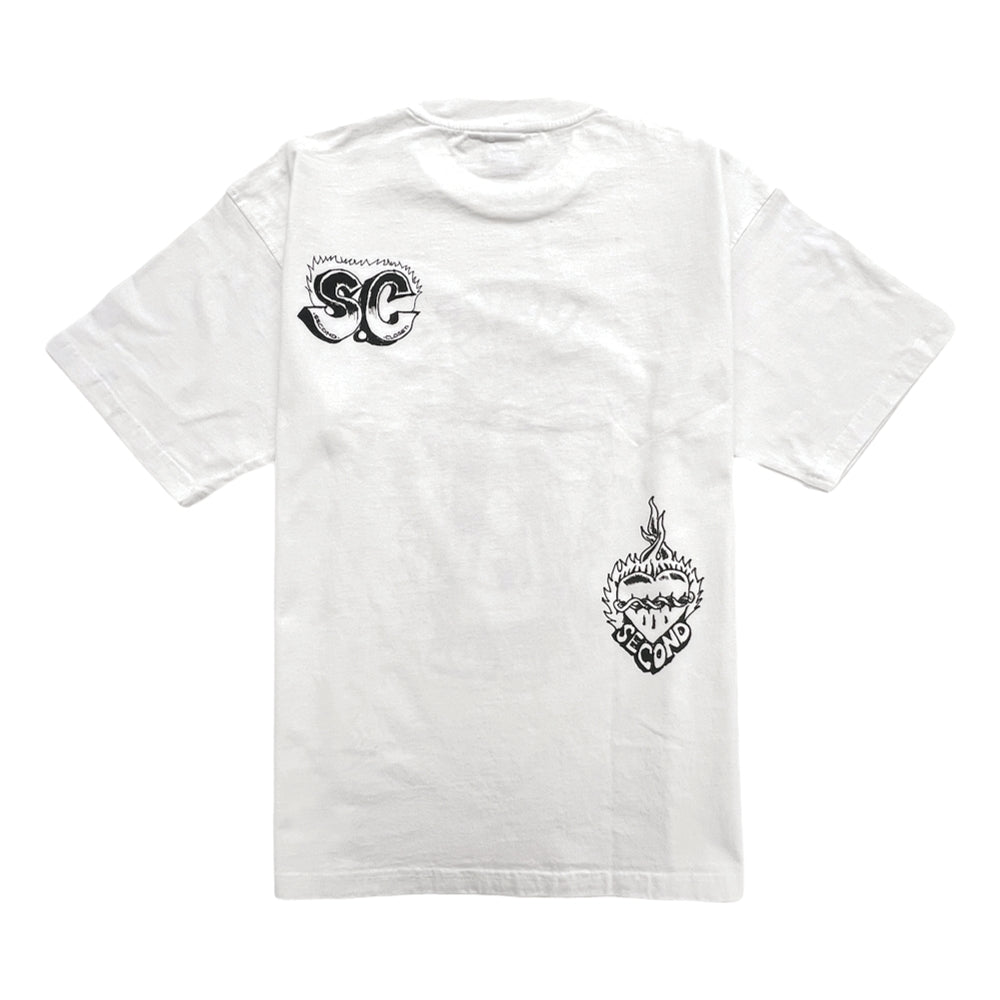 2nd Closet Love Maria Washed White T-Shirt - Soft Vintage Style Cotton Tee for Women | Casual Wear, Layering & Everyday Outfits