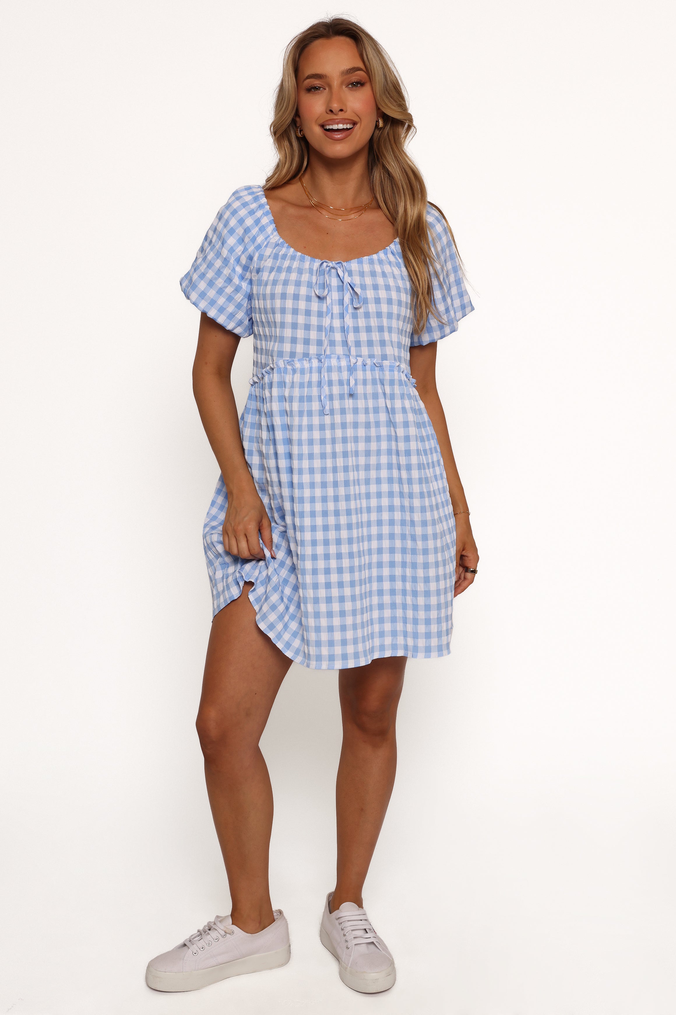 Dorothea Mini Dress in Blue | Flowy Summer Dress for Women | Perfect for Beach Vacations & Date Nights