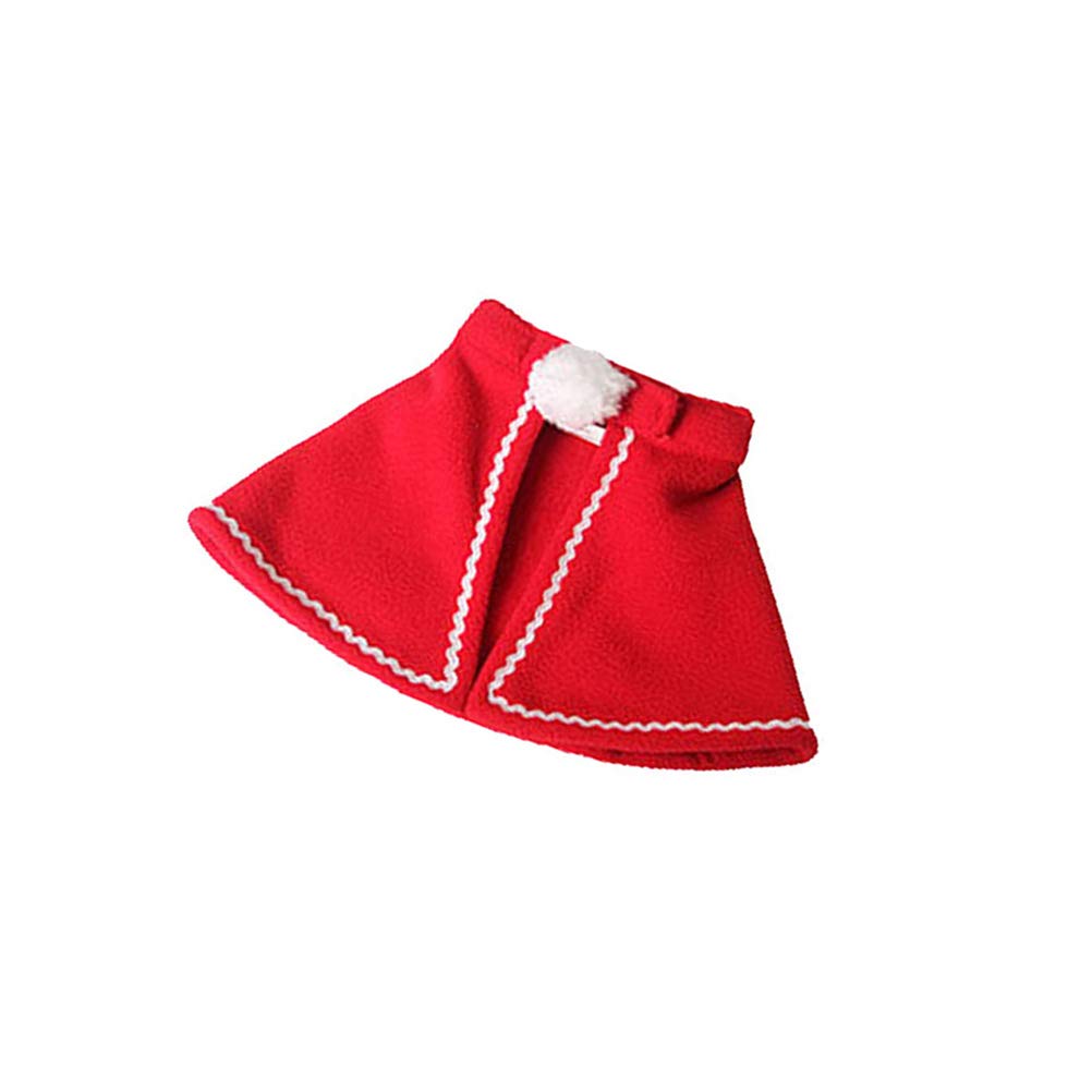 Bestoyard Red Polar Fleece Christmas Dog Cloak & Cat Cape - Warm Pet Costume for Halloween, Christmas Parties & Winter Outfits (Size S) - Perfect for Holiday Photos, Pet Fashion Shows & Cold Weather Protection