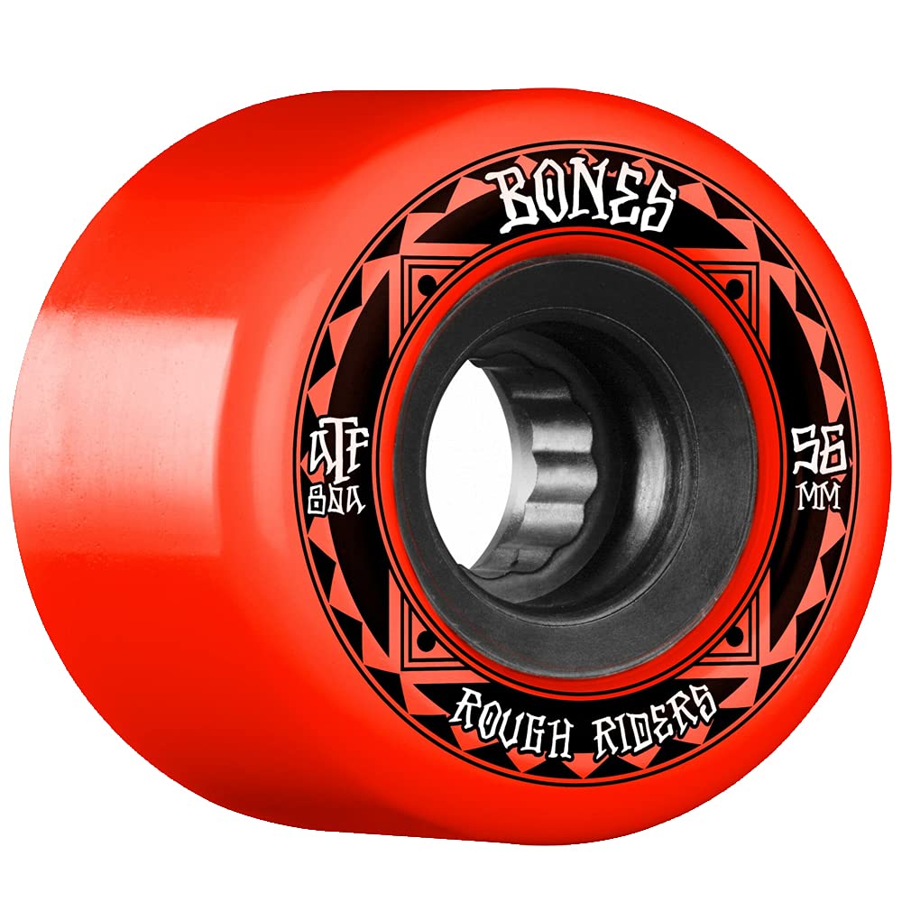 Bones Wheels ATF Rough Riders Skateboard Wheels - 78A Duro for Smooth Ride | Perfect for Street Skating, Cruising & Rough Terrain