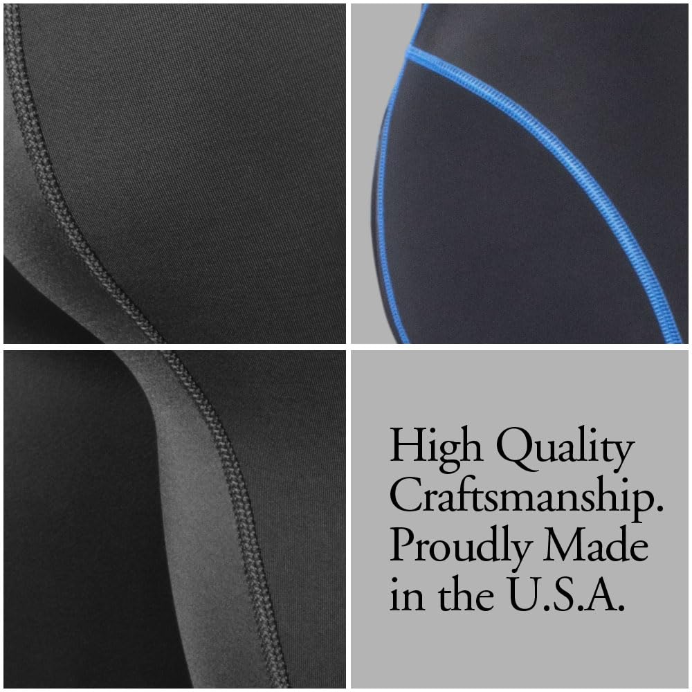 Men's Triumph High Performance Compression Workout Tights - Moisture Wicking Spandex Gym Leggings for Running & Training - Made in USA - Perfect for CrossFit, Yoga & Fitness Workouts