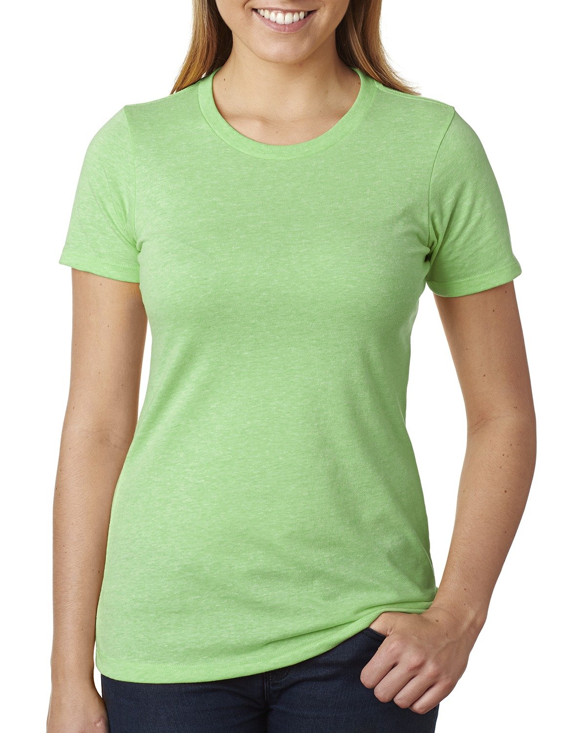 Next Level CVC Crew Neck T-Shirt - Apple Green, Small - Soft & Comfortable Cotton Blend for Casual Wear & Everyday Outfits