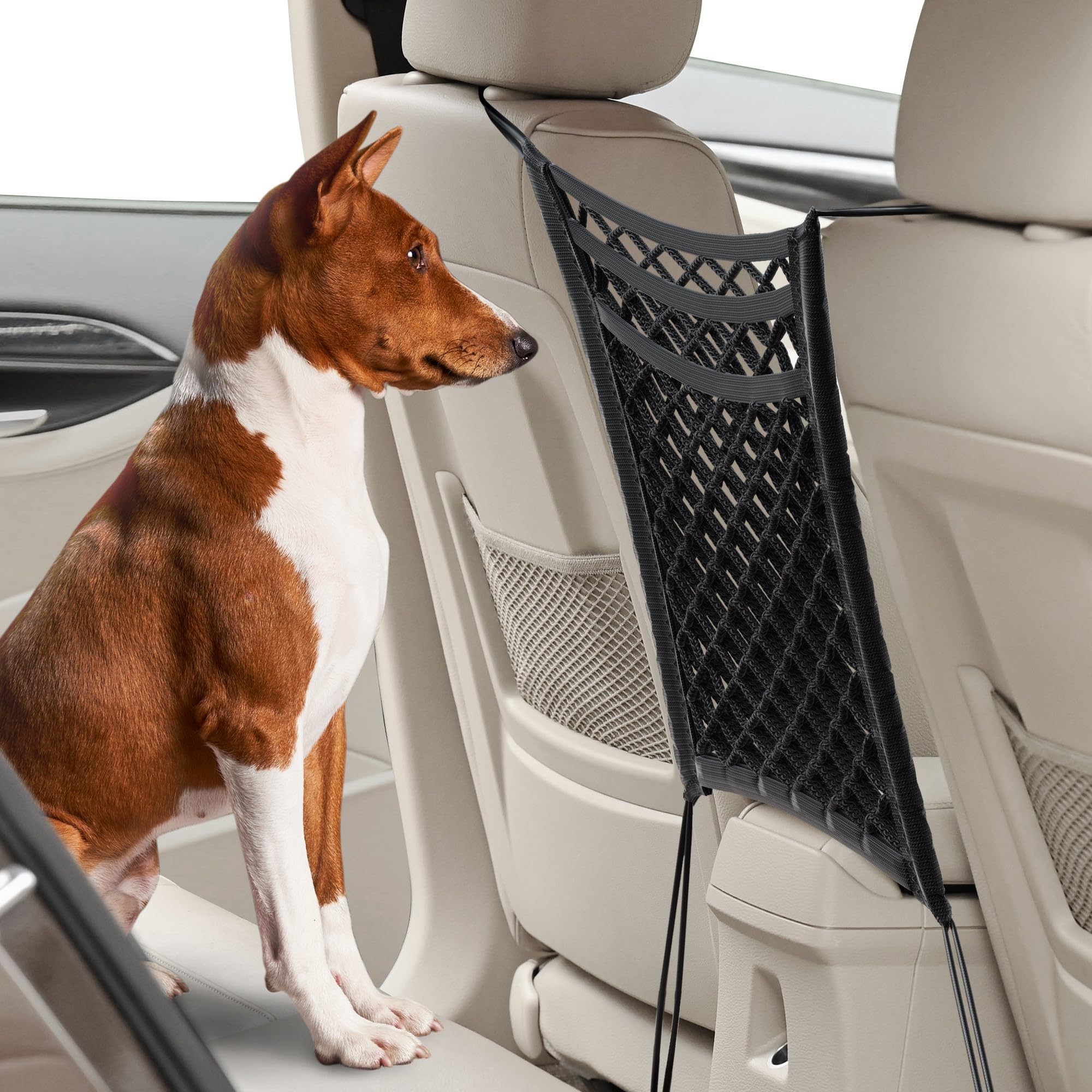 Adjustable & Durable Car Pet Barrier for SUV & Vehicles - Universal Fit Heavy Duty Dog Divider for Back Seat | Perfect for Traveling with Pets & Road Trips