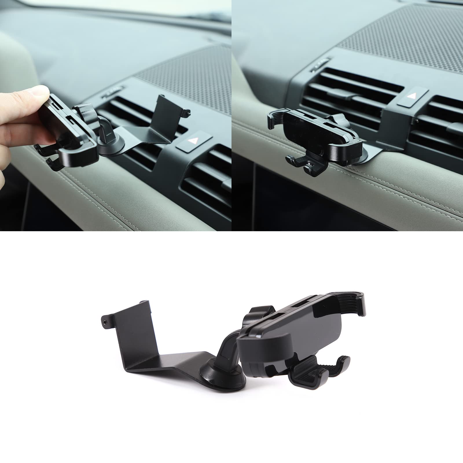 Premium Aluminum Car Phone Holder for Land Rover Defender 90/110/130 (2020-2023) - TINKI Dashboard & Center Console Mobile Stand | Perfect for GPS Navigation & Hands-Free Driving