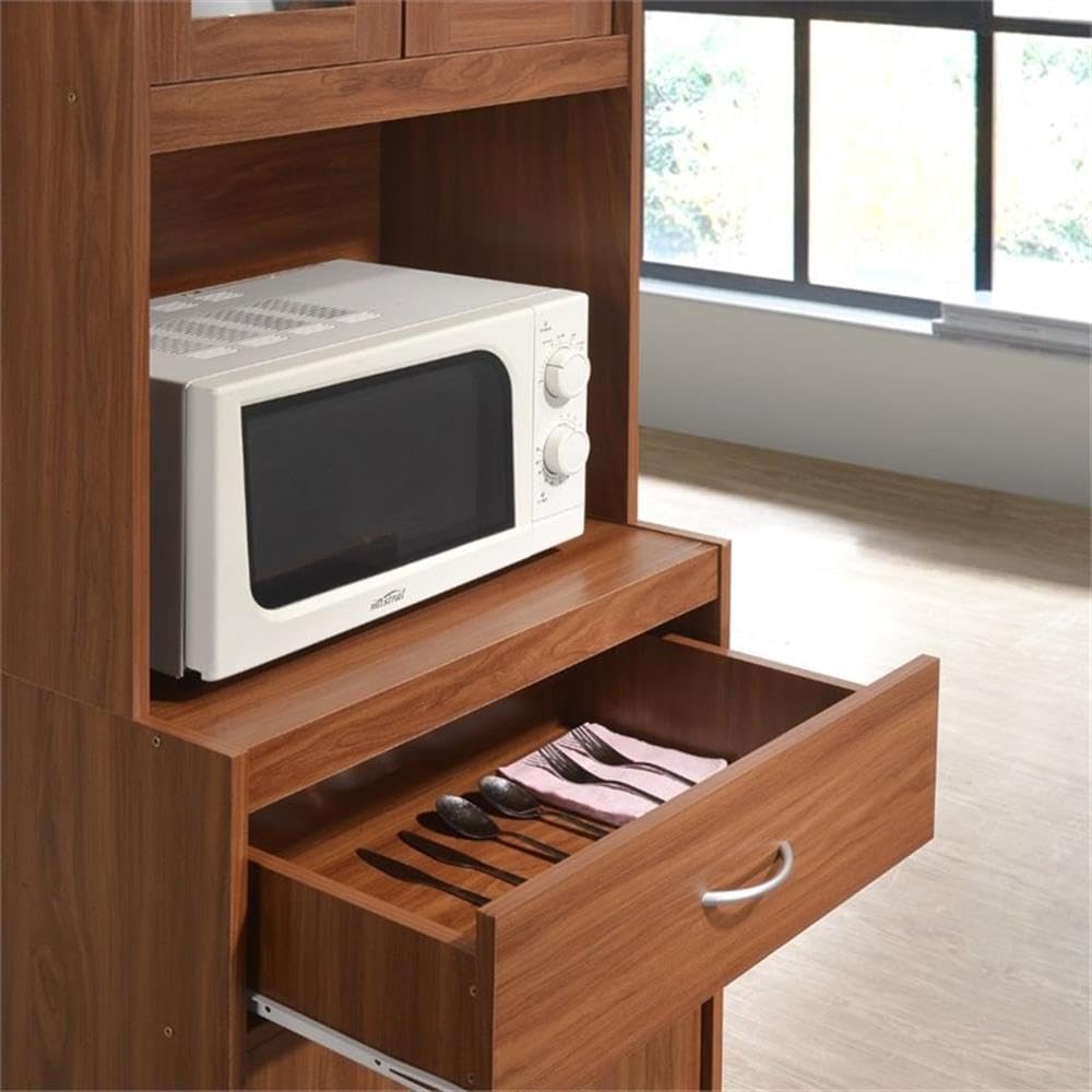 Pemberly Row Cherry Kitchen Cabinet - Elegant & Durable Storage for Modern Kitchens - Perfect for Organizing Cookware, Dishes & Pantry Items