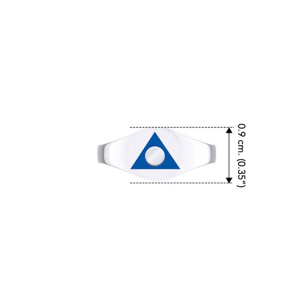 Al Anon Sterling Silver Ring with Blue Enamel - Elegant Jewelry for Recovery Support & Daily Wear