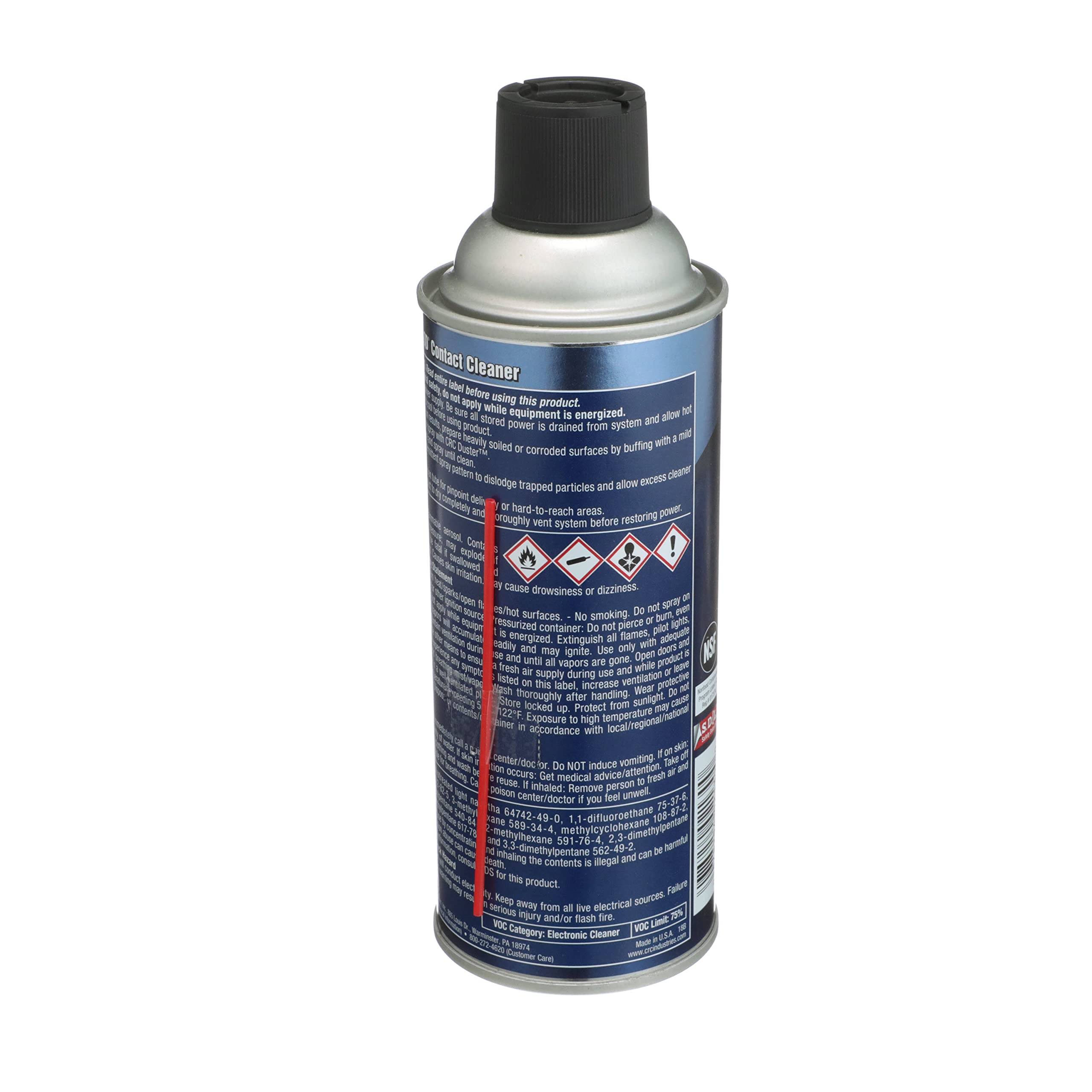 CRC QD Contact Cleaner - 11 Wt Oz Industrial Strength Electronics Cleaner | Fast Drying, No Residue, Plastic-Safe Formula | Safe for Sensitive Electronics & Circuit Boards | Aerosol Spray for Electrical Contacts, Automotive, and Home Electronics Maintenance