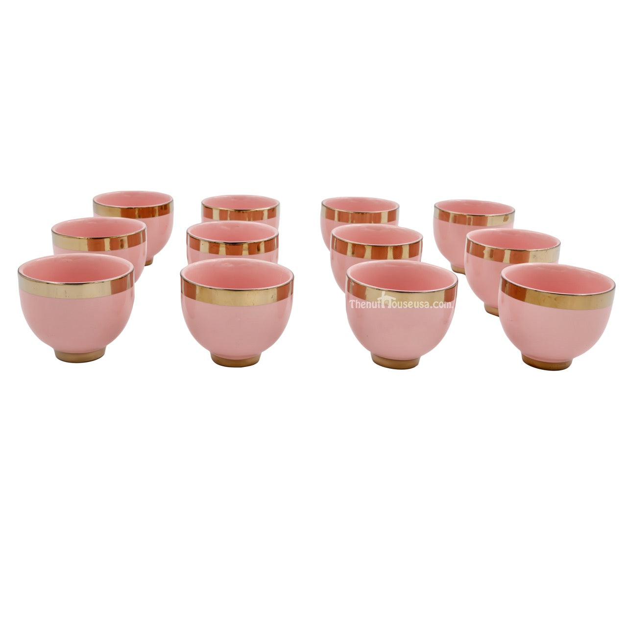 Premium Pink Sada Coffee Cups Set - 4-Piece Porcelain Tea & Espresso Mugs with Saucers - Perfect for Home, Office, and Cafe Use