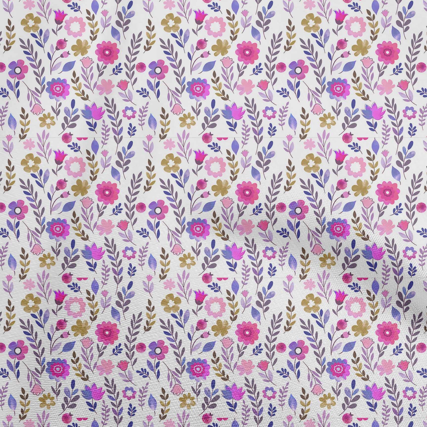 oneOone Viscose Chiffon Pink Floral Print Fabric by The Yard - 42 Inch Wide (30 Yards) | Perfect for Summer Dresses, Blouses & DIY Fashion Projects