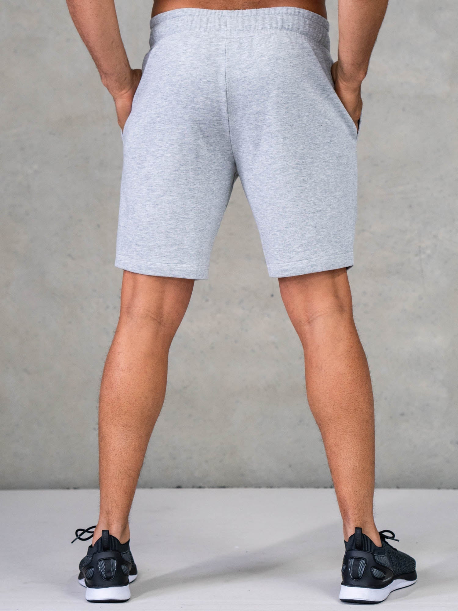 Legacy Track Shorts for Men - Comfortable Athletic Running Shorts with Pockets - Grey Marl - Perfect for Gym, Jogging & Casual Wear