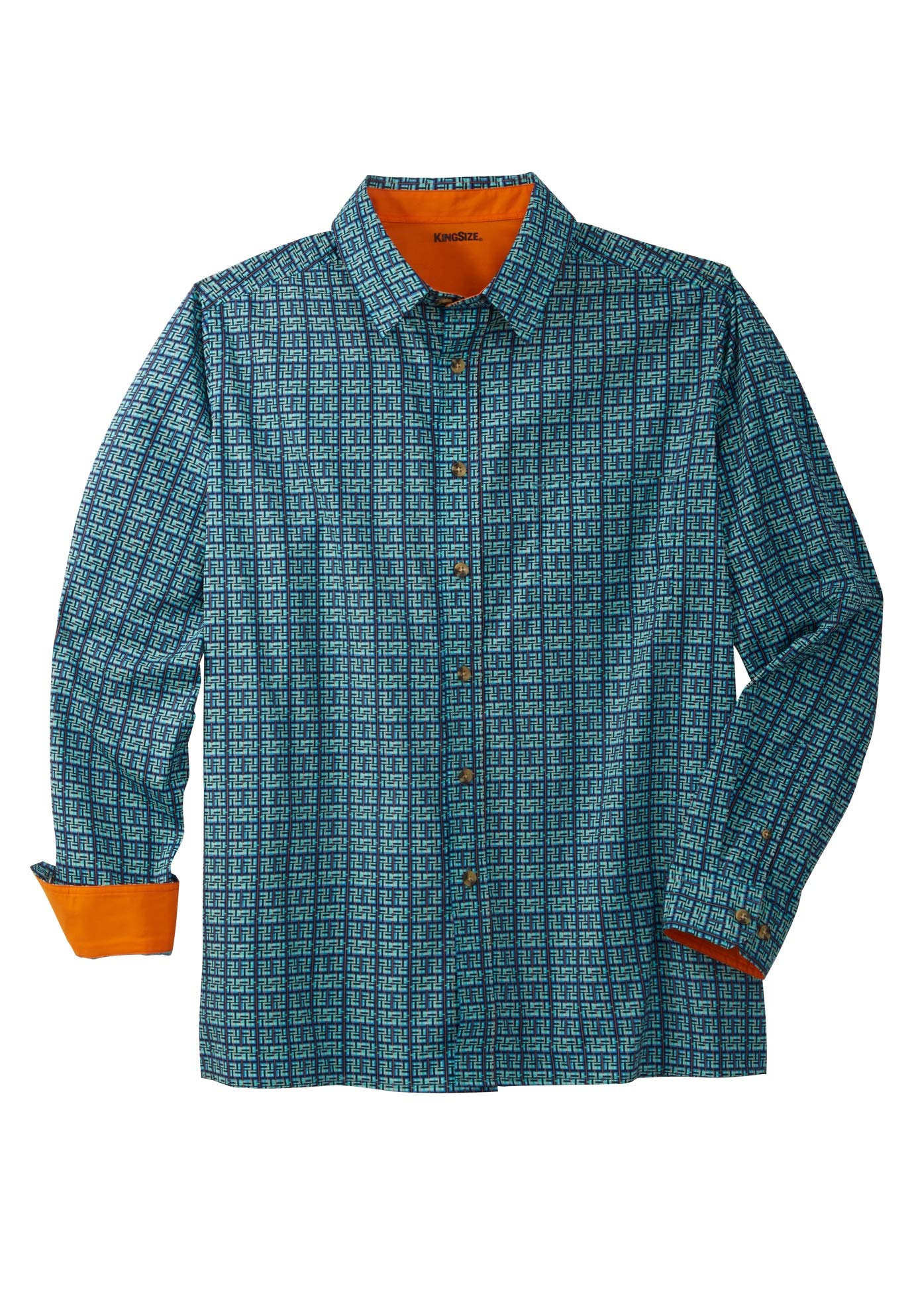 KingSize Men's Big & Tall No-Tuck Casual Shirt - Comfortable Oversized Button Down for Work & Relaxation | Perfect for Office, Travel & Everyday Wear