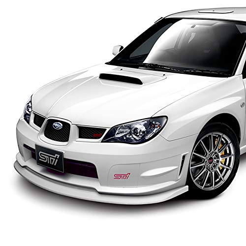 3PCS Front Bumper Lip Kit for 2006-2007 Subaru WRX STI | S204-Style Splitter Trim Protection Spoiler | Air Dam Chin Diffuser (Painted White) | Enhance Aerodynamics & Style for Street Racing & Car Shows
