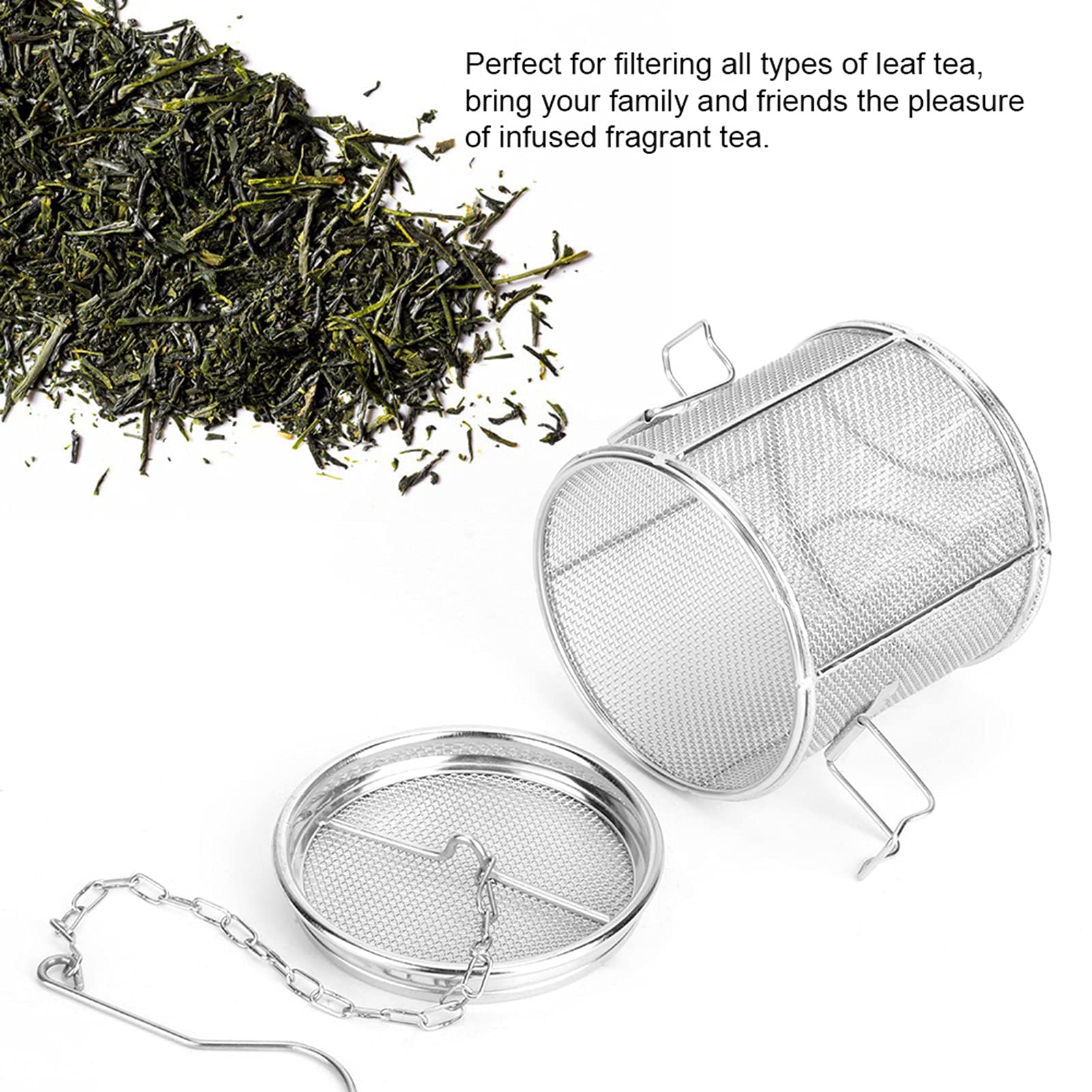 Premium Stainless Steel Spice Filter - Fine Mesh Tea Strainer & Seasoning Sieve for Home Kitchen | Perfect for Brewing Tea, Straining Soup, and Filtering Spices
