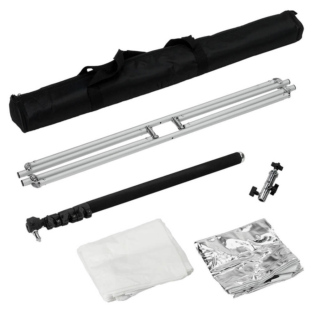 35.4x35.4 Inch Foldable Scrim Diffuser Panel with C Stand - Professional Photography Lighting Equipment for Studio, Portrait & Video Shooting